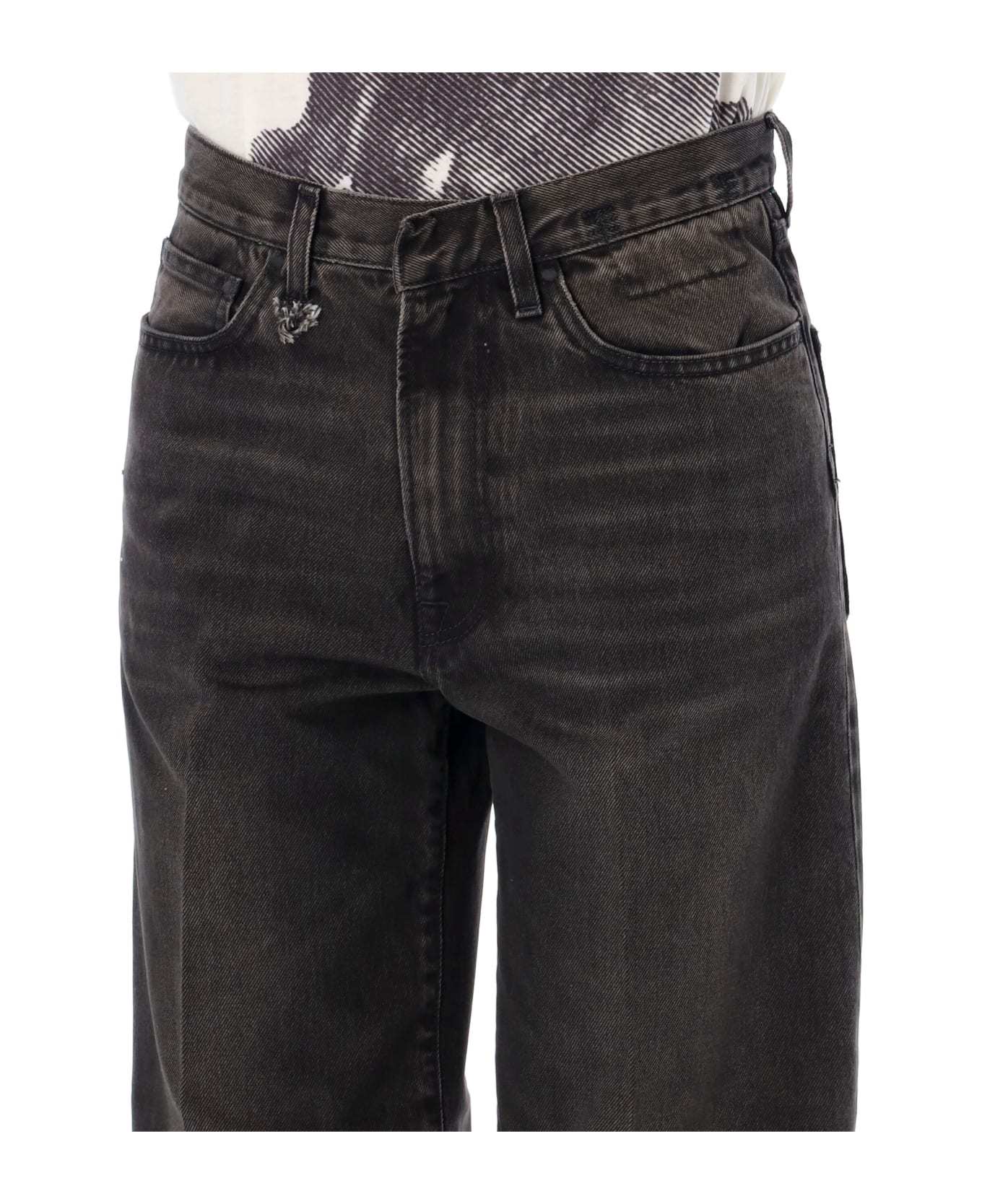R13 Vintage Straight Jeans - VINTAGE BOY BLACK