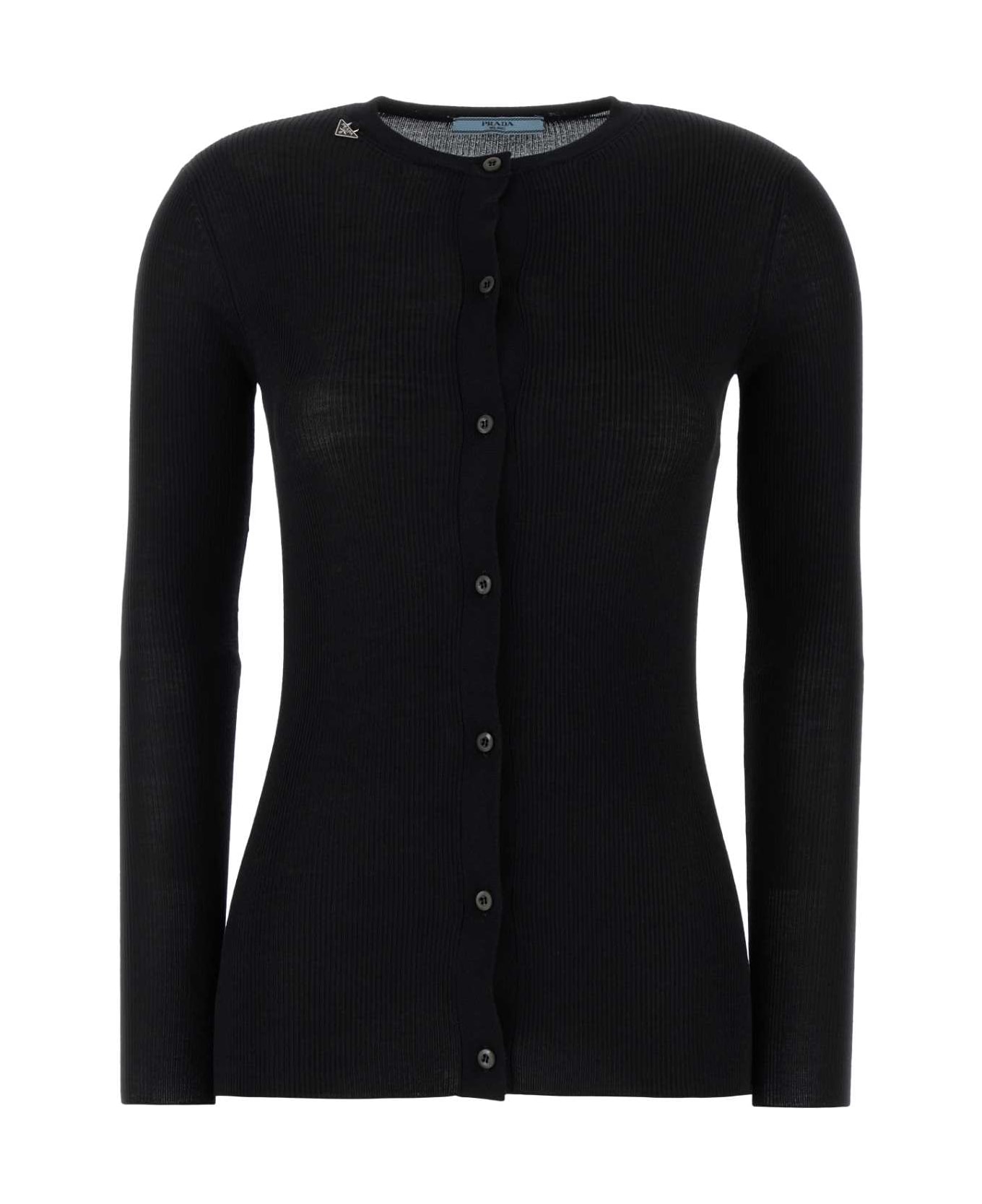 Prada Black Wool Cardigan - NERO