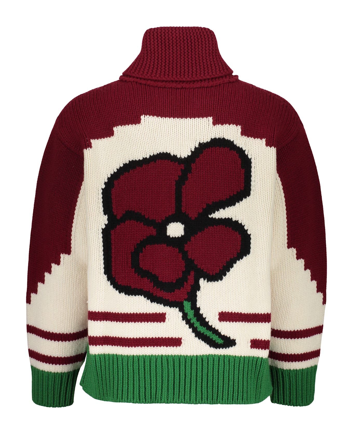 Kenzo Jacquard Knit Cardigan - White