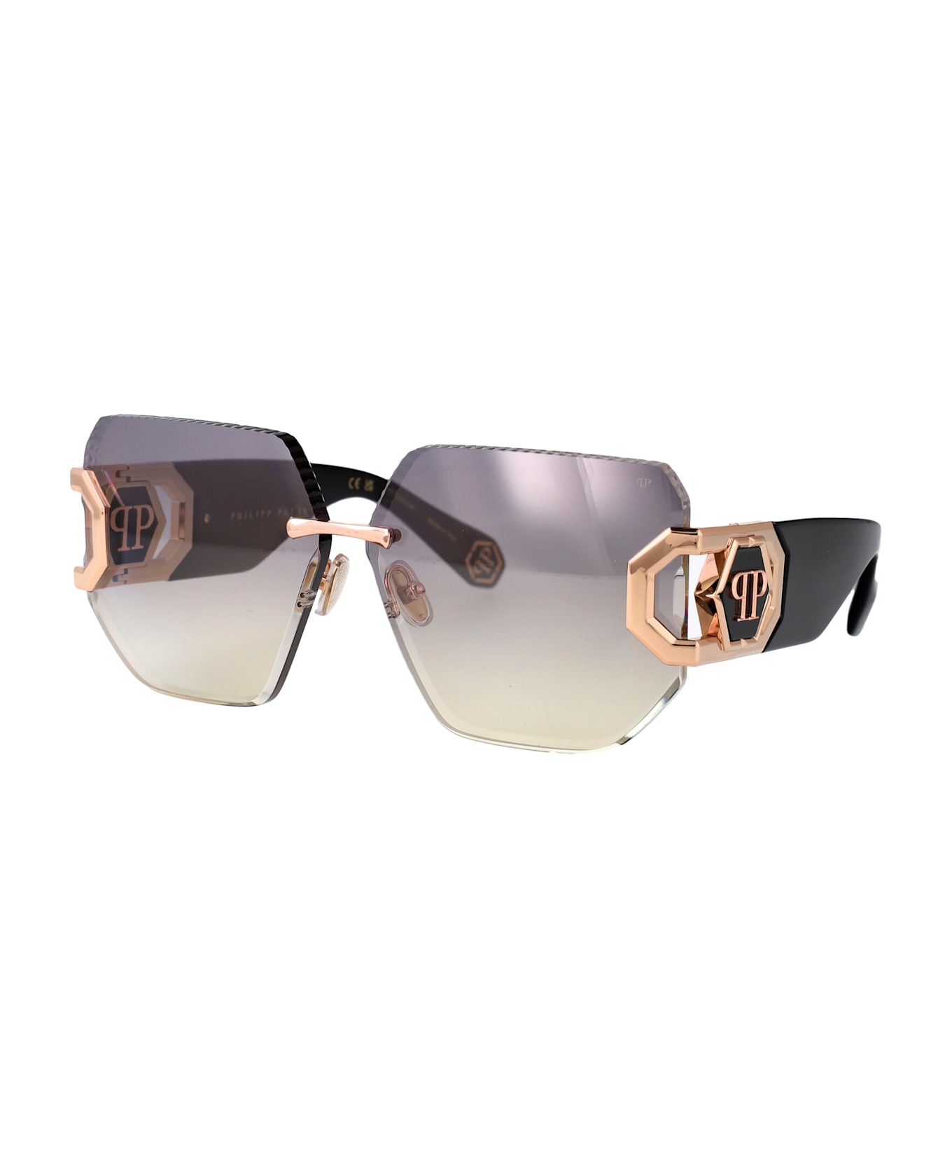 Philipp Plein Plein Hera Sunglasses - ROSE GOLD GREEN