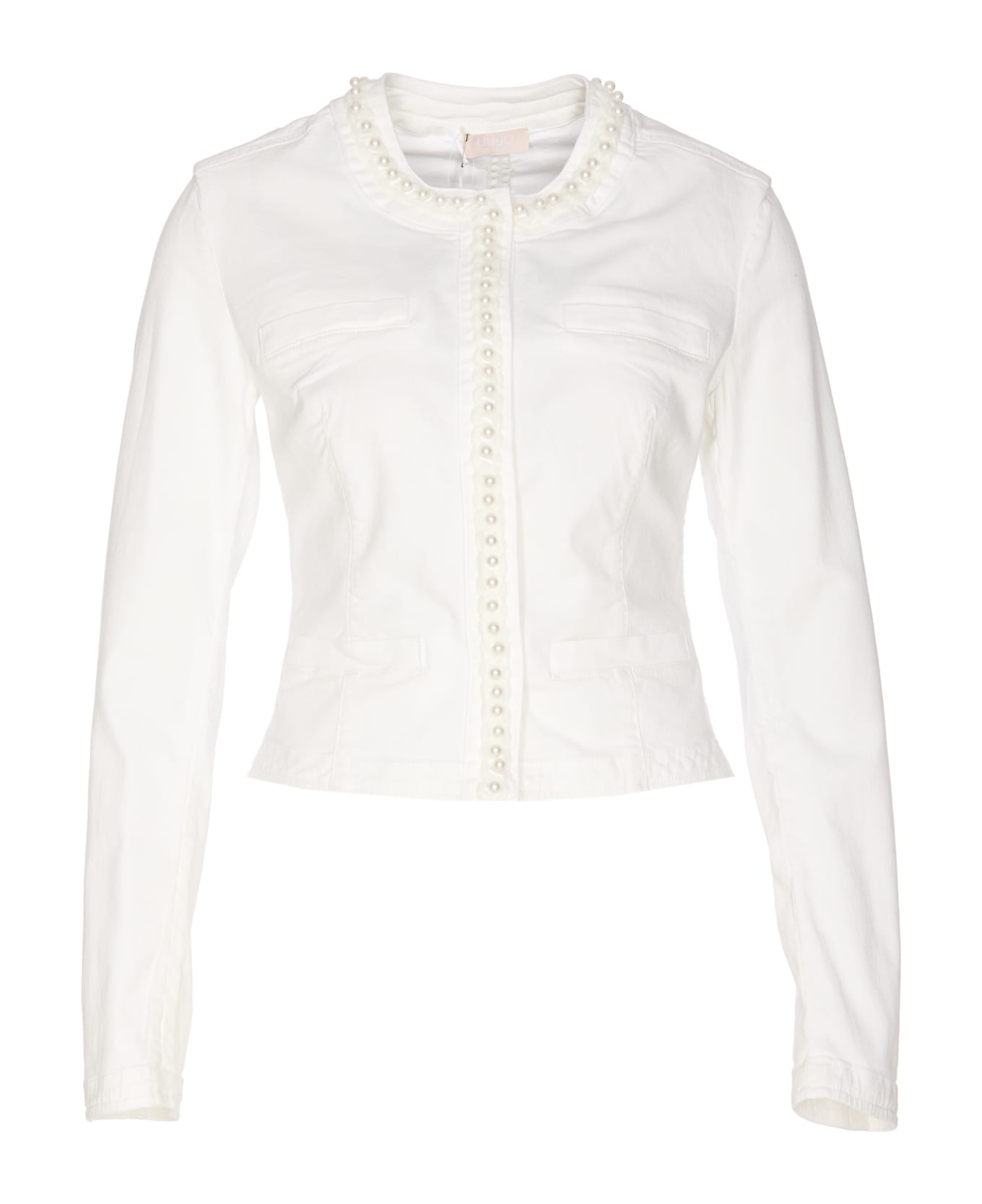 Liu-Jo Pearls Stretch Jacket - White