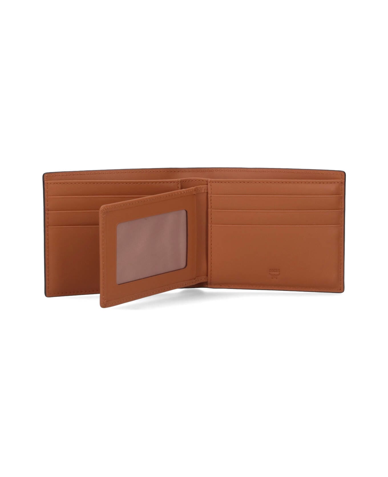 MCM Wallet With Removable Card Holder - Brown