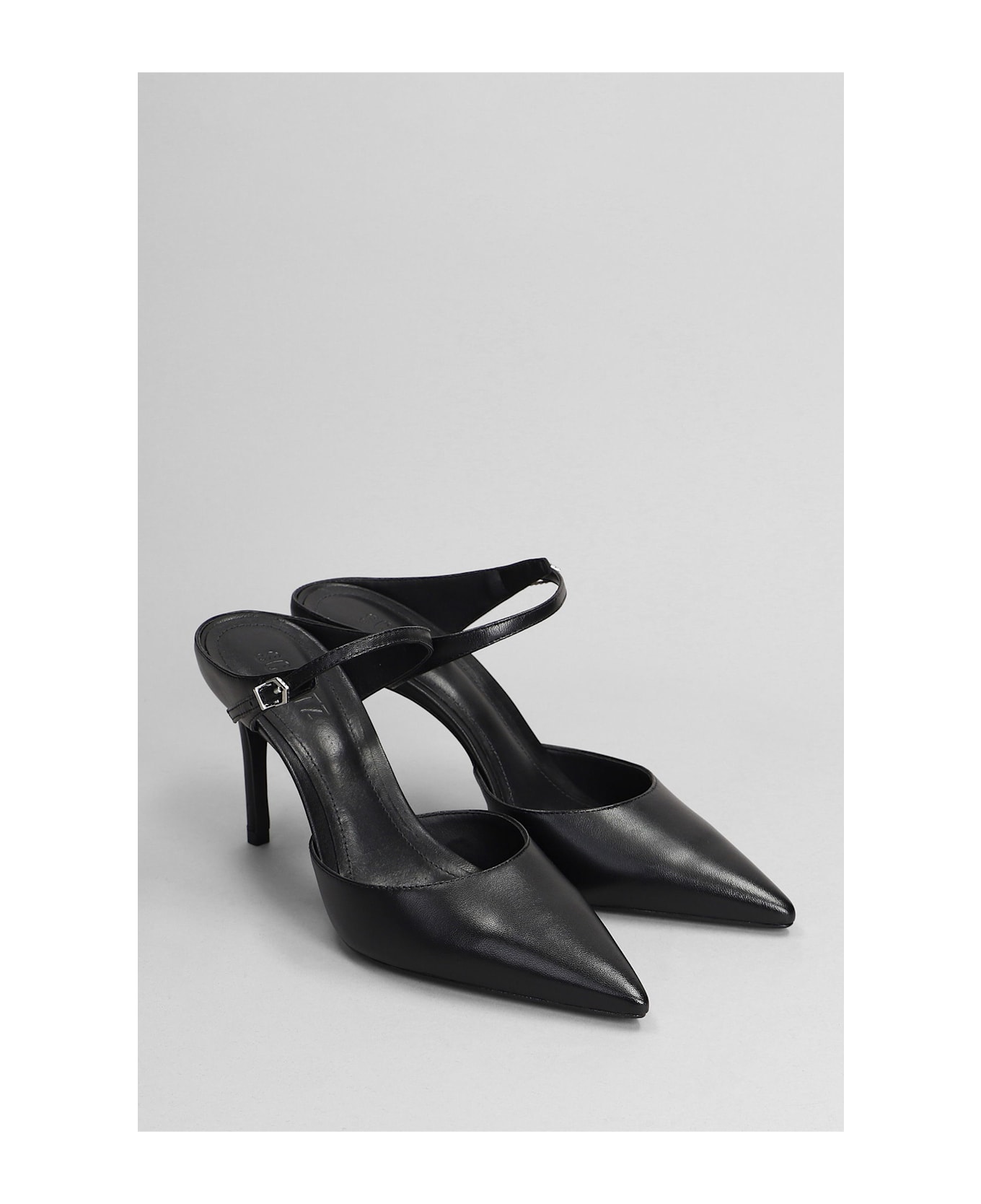 Schutz Laura Mule Slipper-mule In Black Leather - black