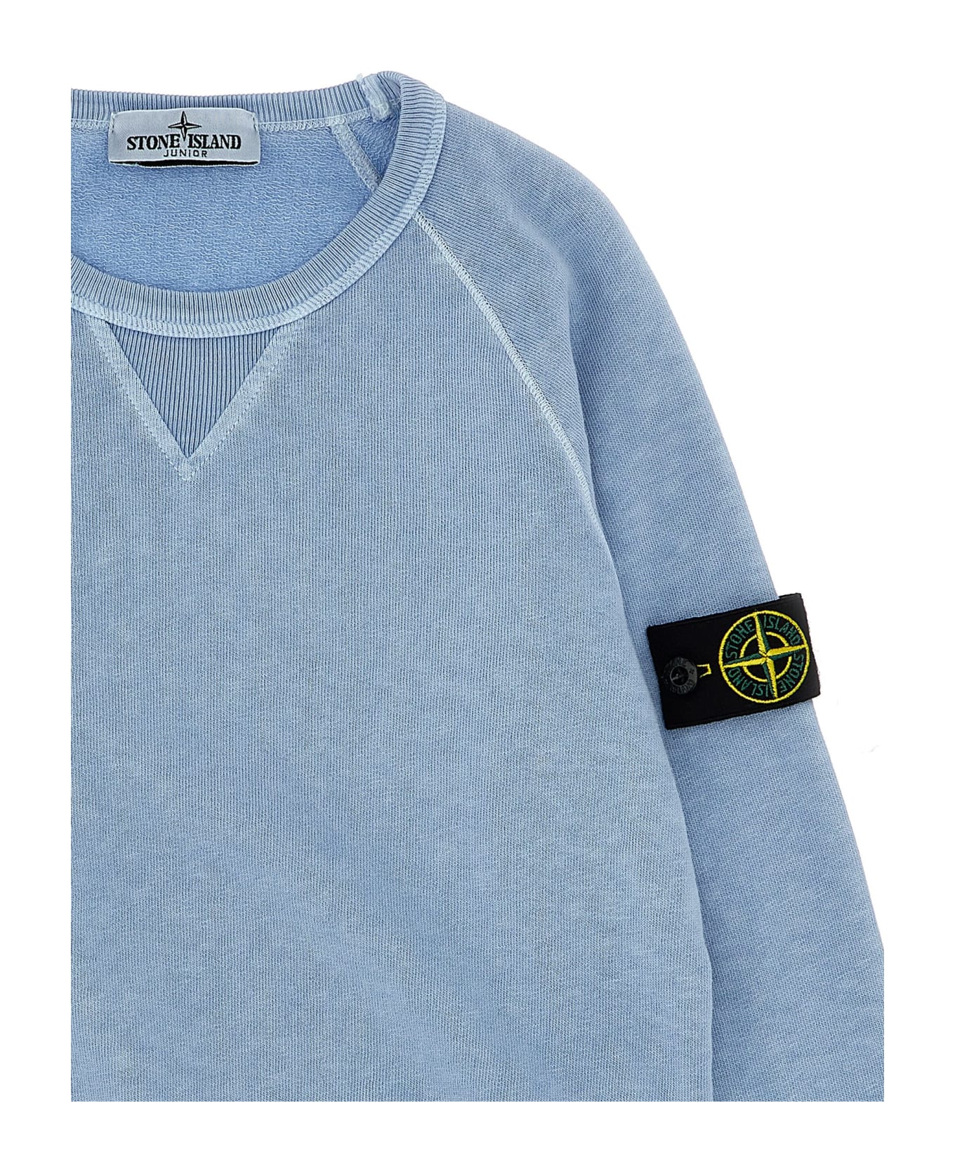 Stone Island Junior Logo Badge Sweatshirt - Blue