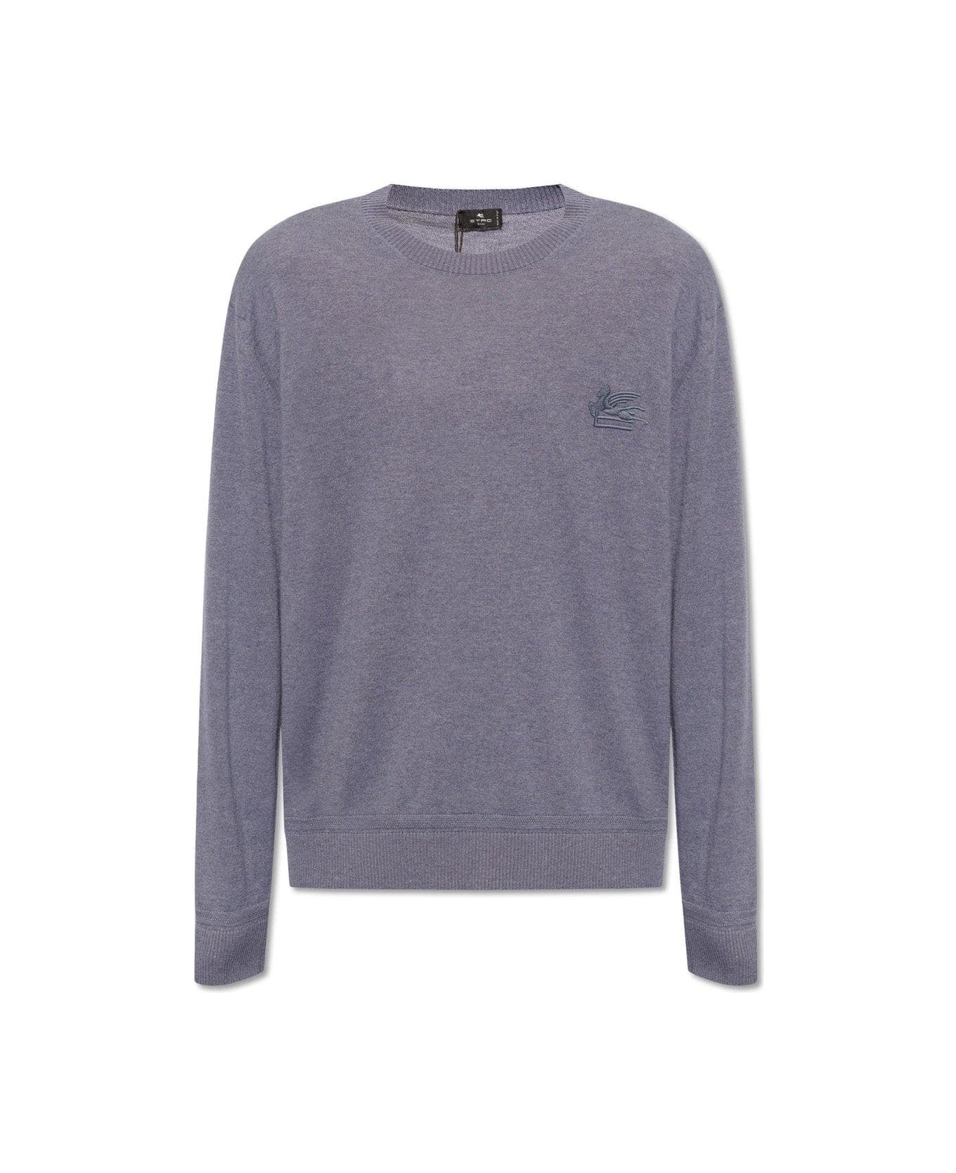 Etro Pegaso Embroidered Knit Jumper