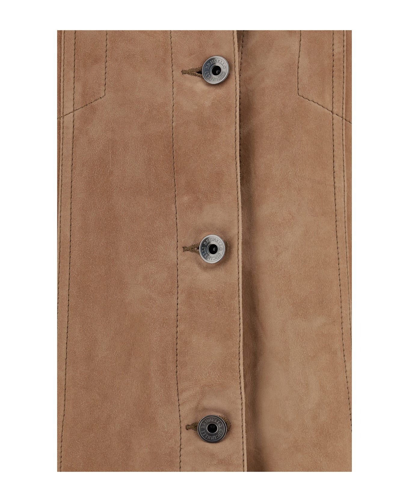 Brunello Cucinelli Leather Jacket - Terra Rossa