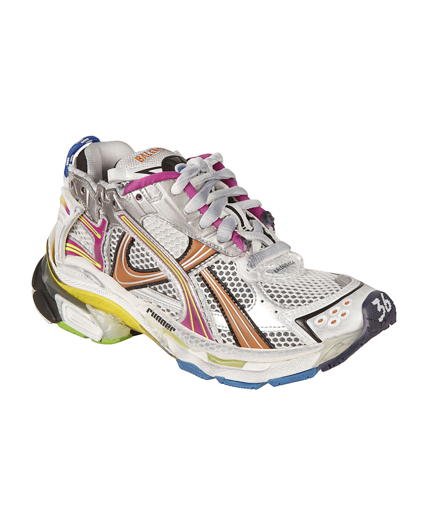 Balenciaga Runner Mesh Sneakers - Multicolor