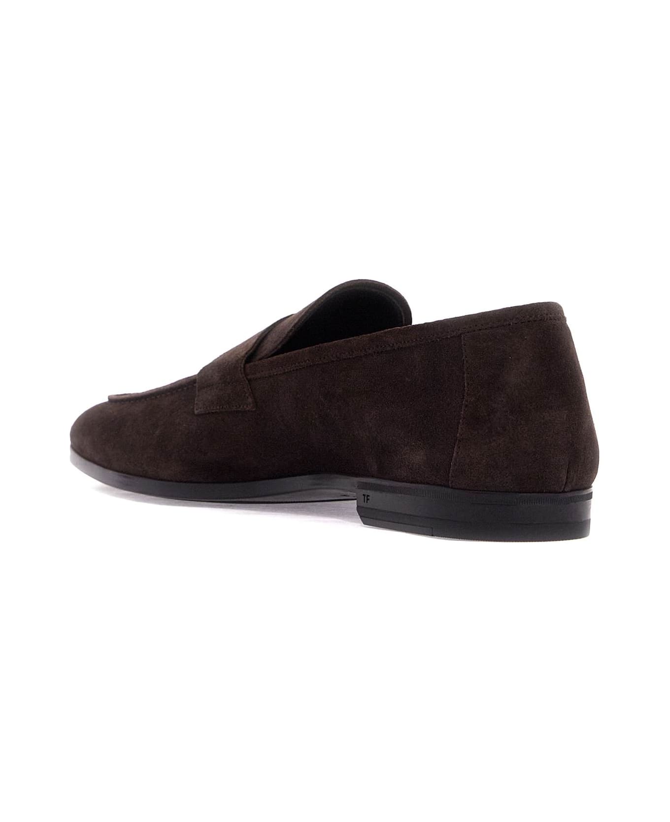 Tom Ford Suede Loaf - BROWN (Brown)