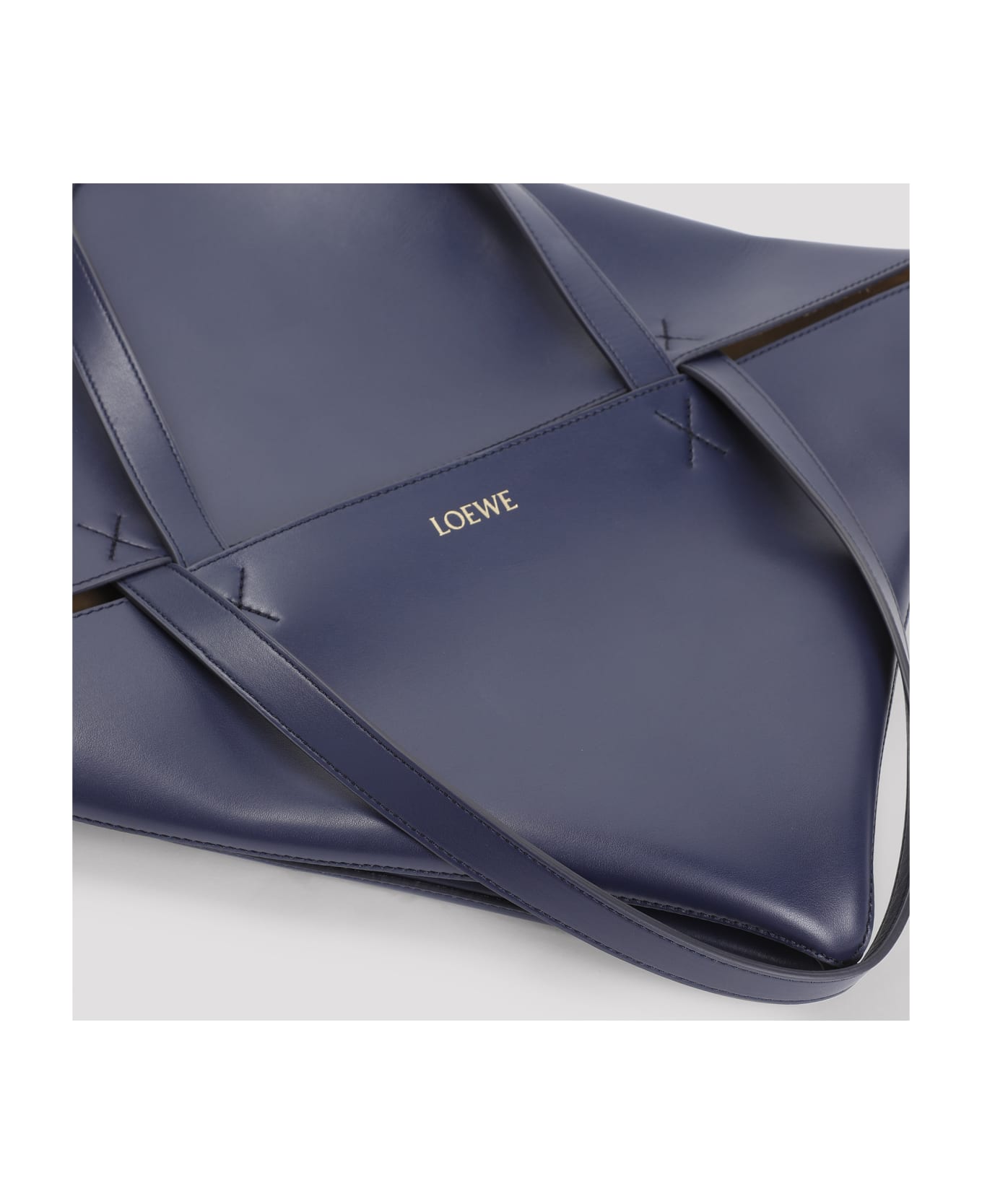 Loewe Puzzle Fold Large Tote - Abyss Blue