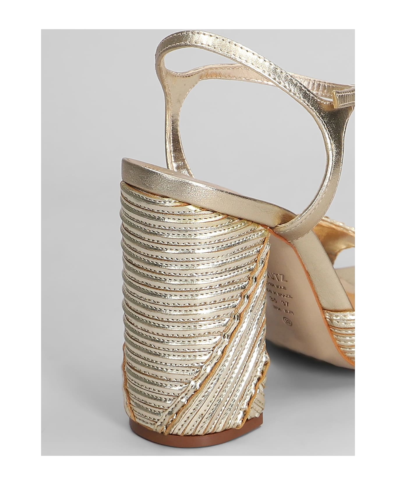 Schutz Lupita Sandals In Gold Leather - gold