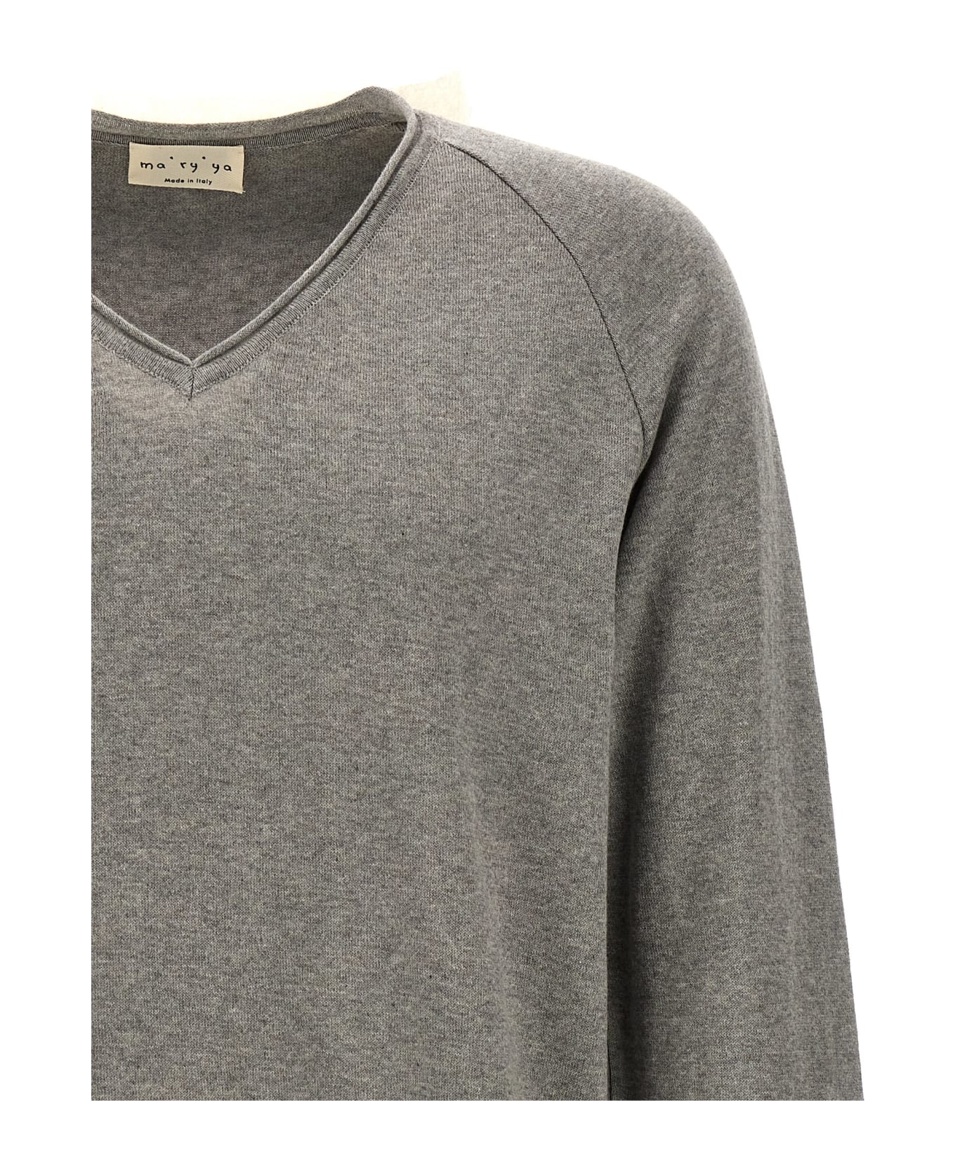 Ma'ry'ya V-neck Sweater - Gray ニットウェア