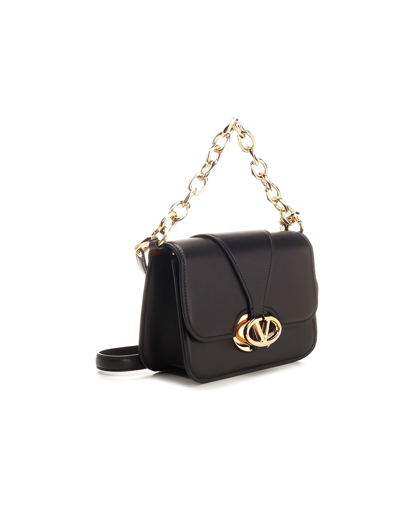 Valentino Garavani Small 'vlogo O'clock' Shoulder Bag - Black