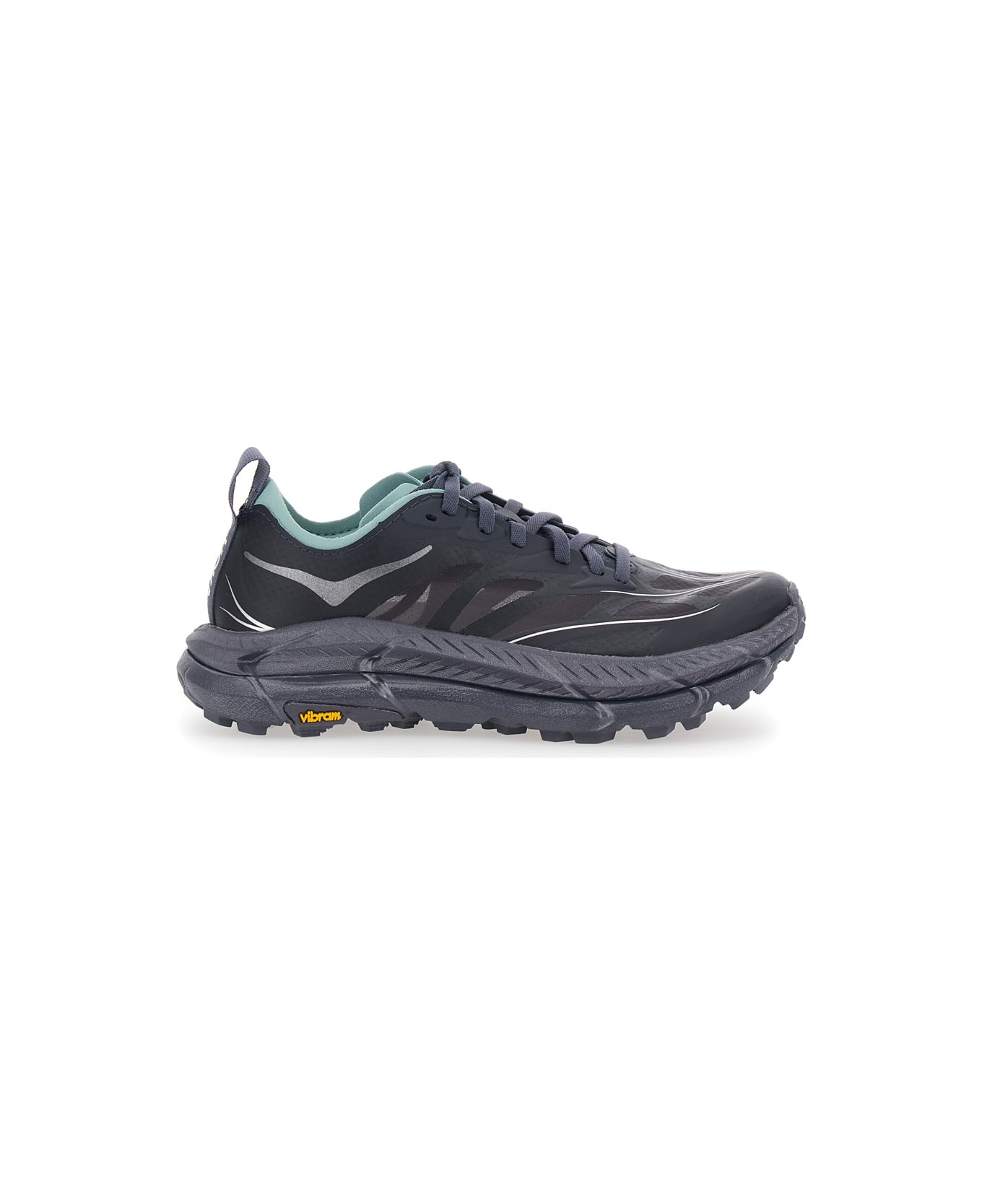 Hoka 
mafate Speed 4 Lite
 Grey Low Top Sneakers With Mesh Panels In Tech Fabric Unisex - Grey