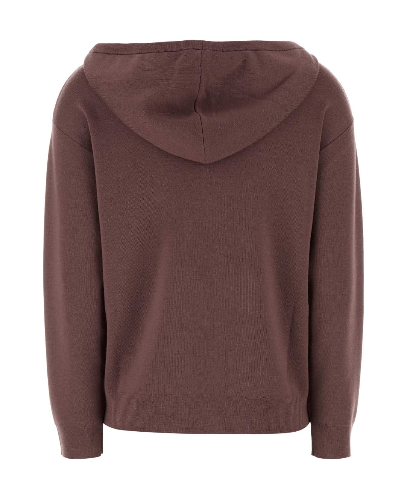 Max Mara Plum Wool Sfinge Sweatshirt - MALVA