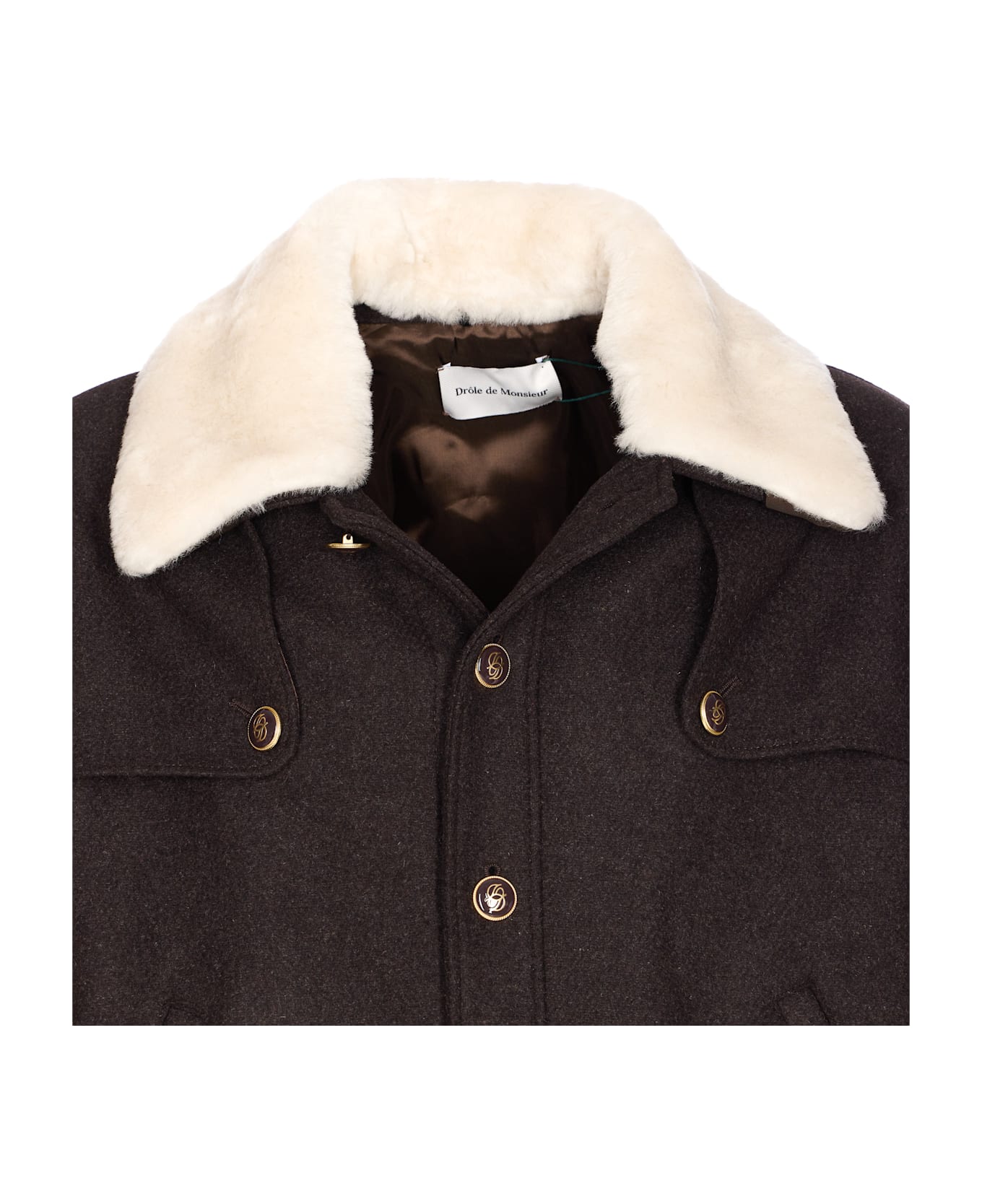 Drôle de Monsieur Wool Blouson Jacket - Brown