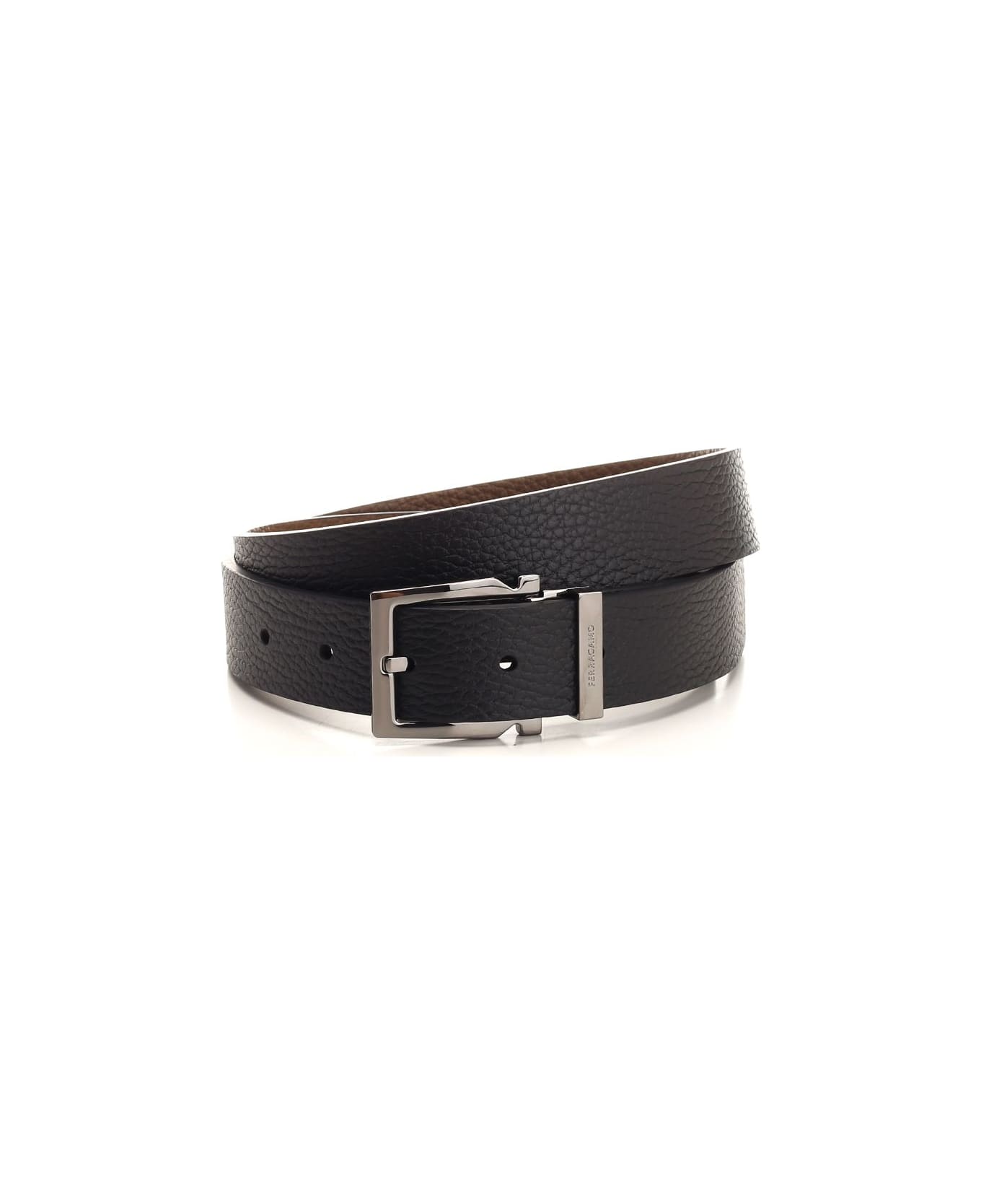 Ferragamo Leather Belt - Black