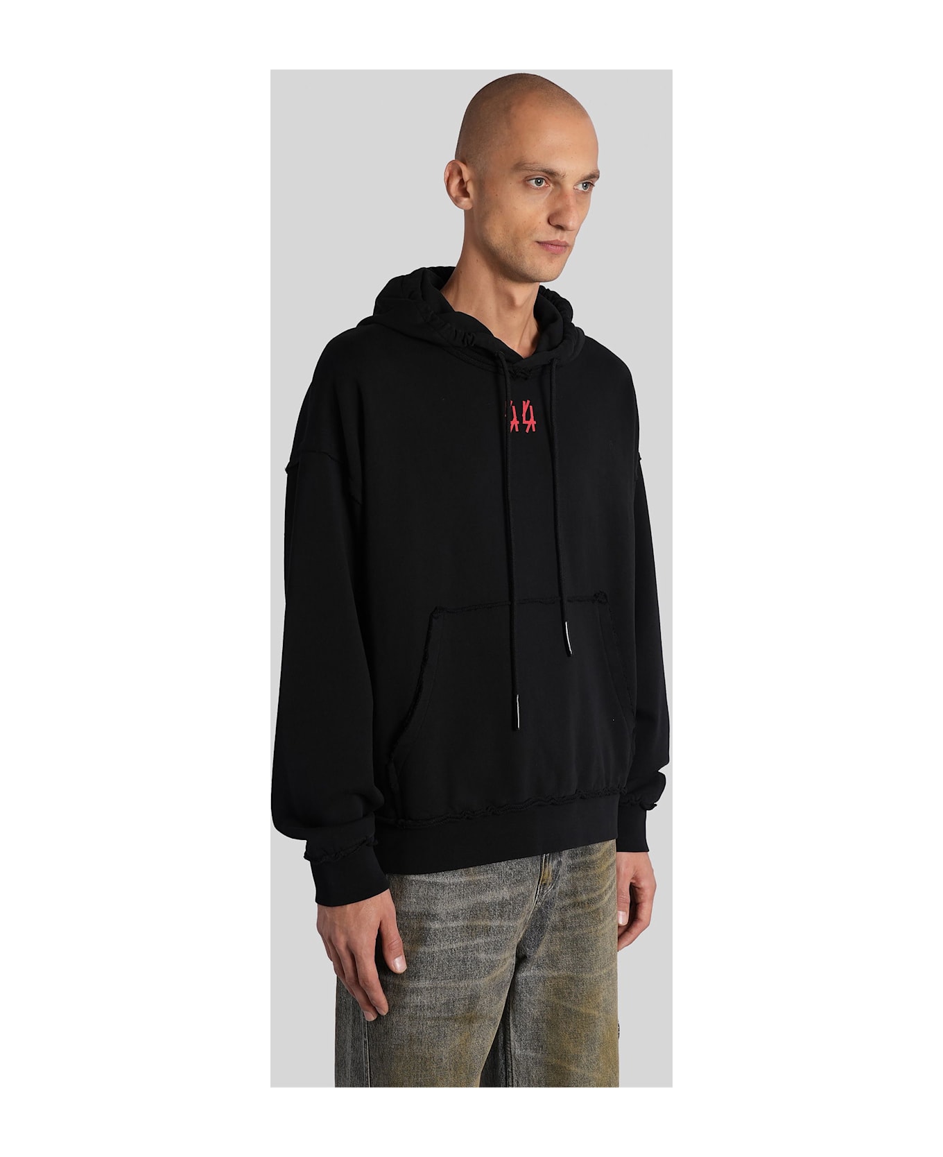 44 Label Group Sweatshirt In Black Cotton - black