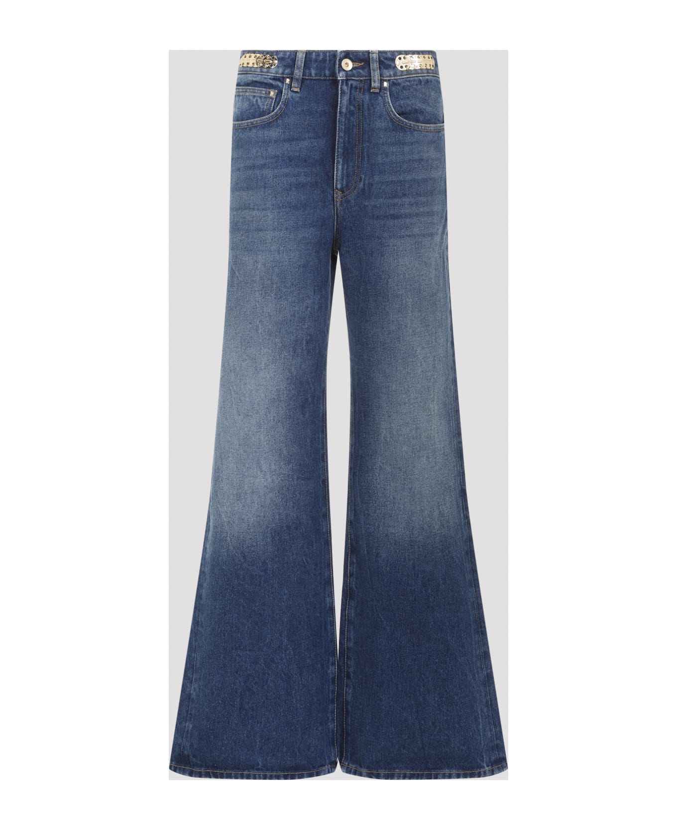 Paco Rabanne Wide Leg Pants - Blue