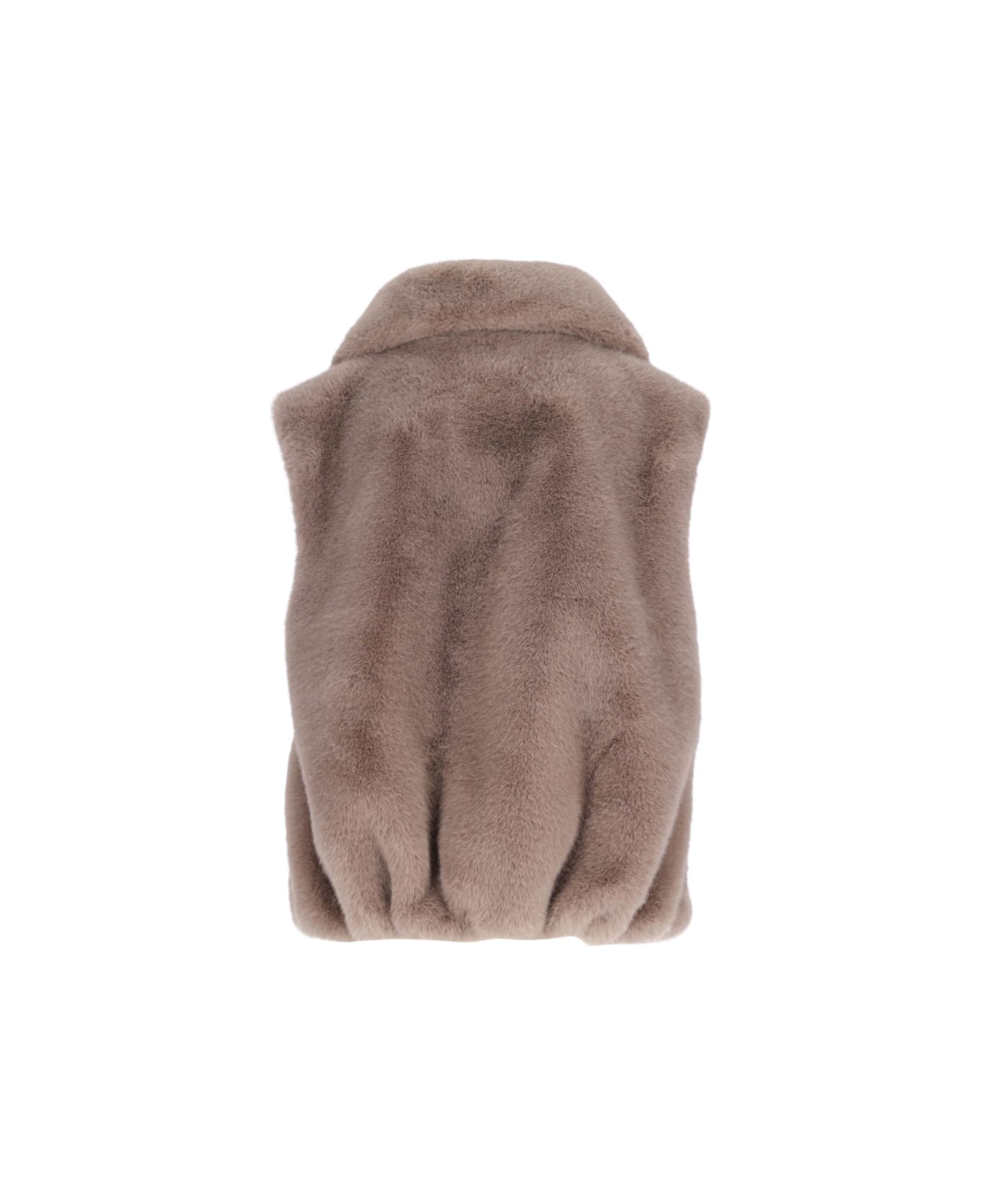 Pinko Faux Fur Vest - BEIGE VISCOTTO ZENZ