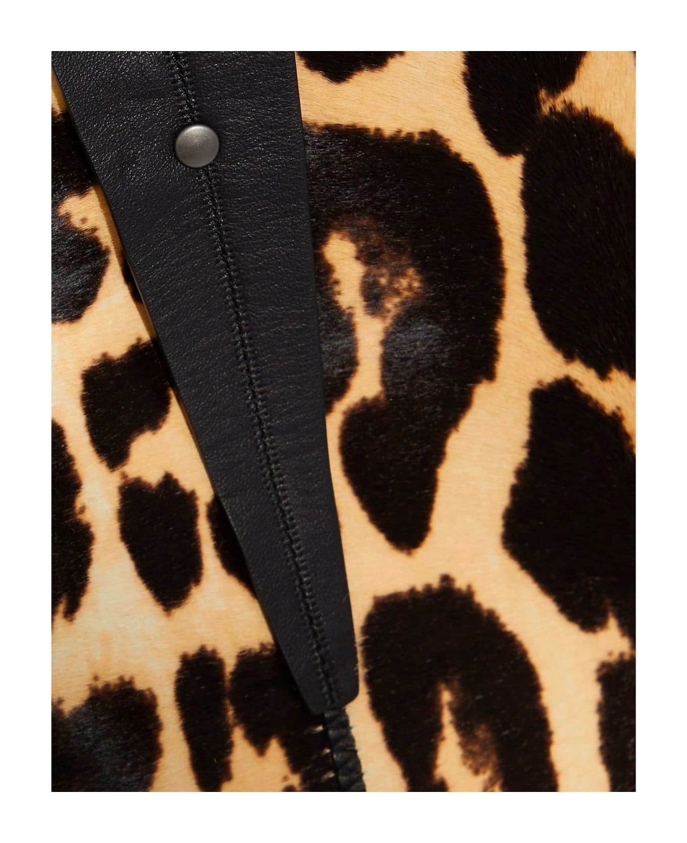 Bottega Veneta Leopard Print Calf Hair Skirt - Brown
