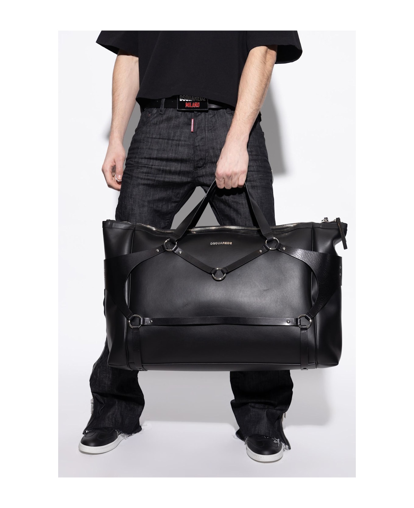 Dsquared2 Handbag With Logo - BLACK