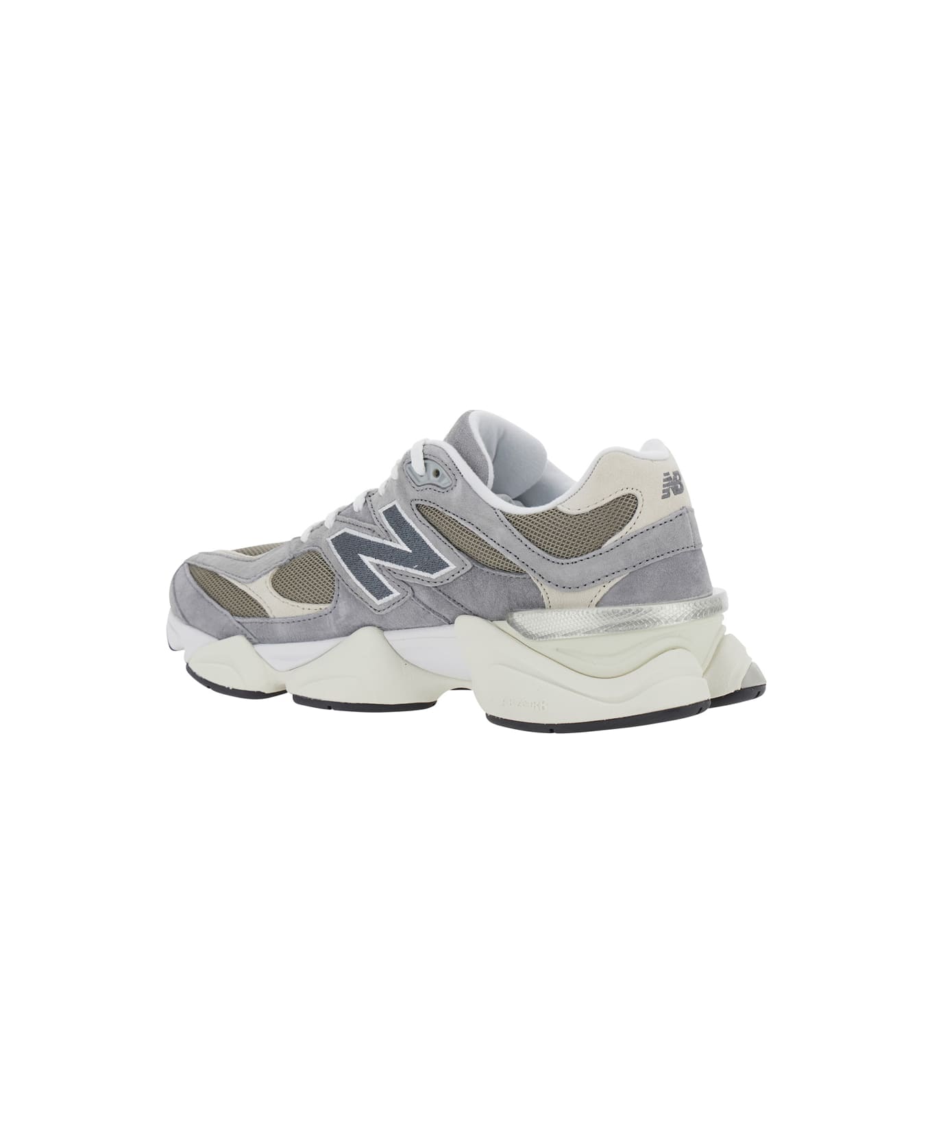 New Balance 
9060
 Grey Sneaker With Side Logo And Chunky Sole In Suede Unisex - Grey