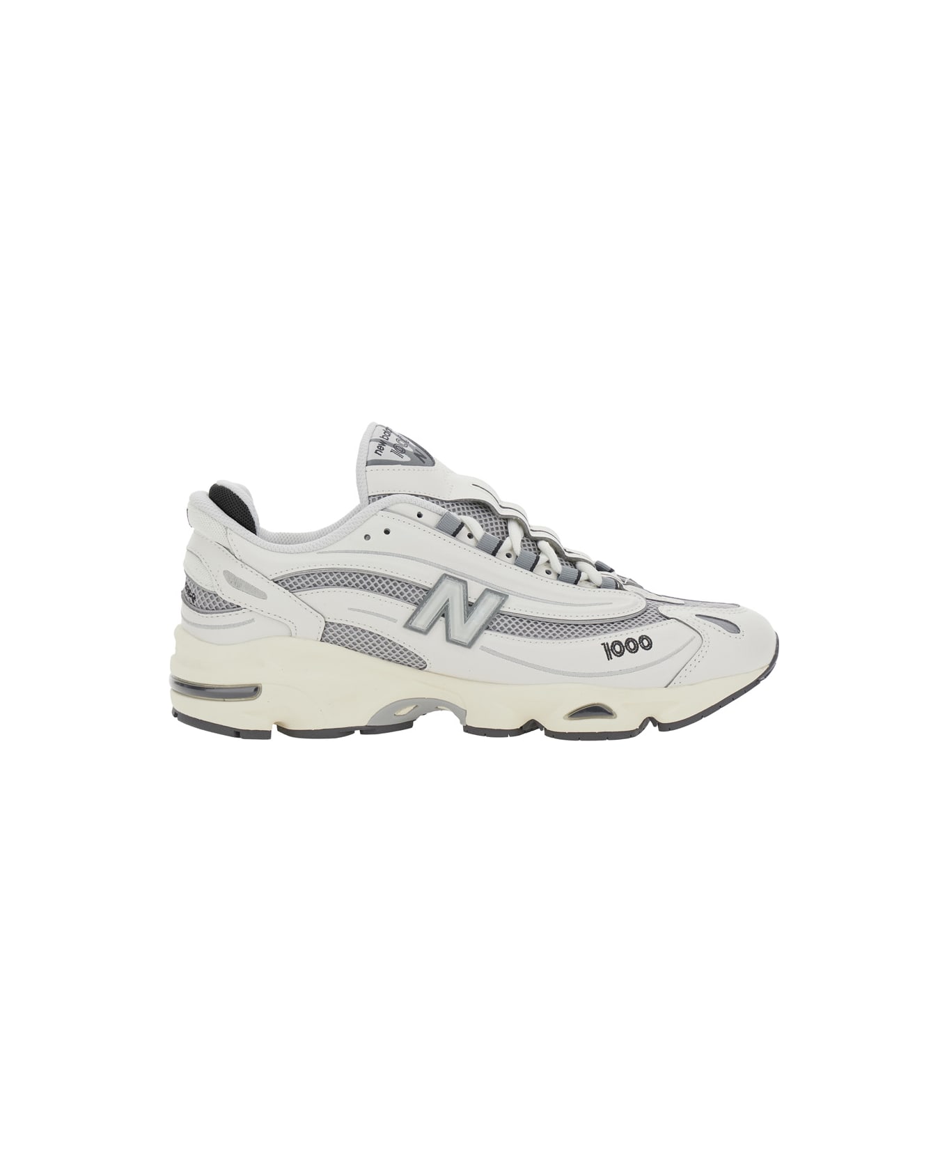 New Balance Grey Low Top Sneakers With Logo Patch On Side And Tongue And Perforated Panels In Tech Fabric Unisex - Grey