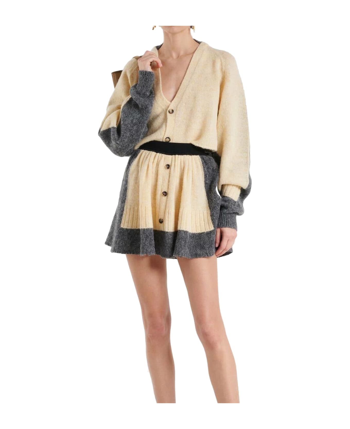 Loewe Cropped Wool Cardigan - Yellow