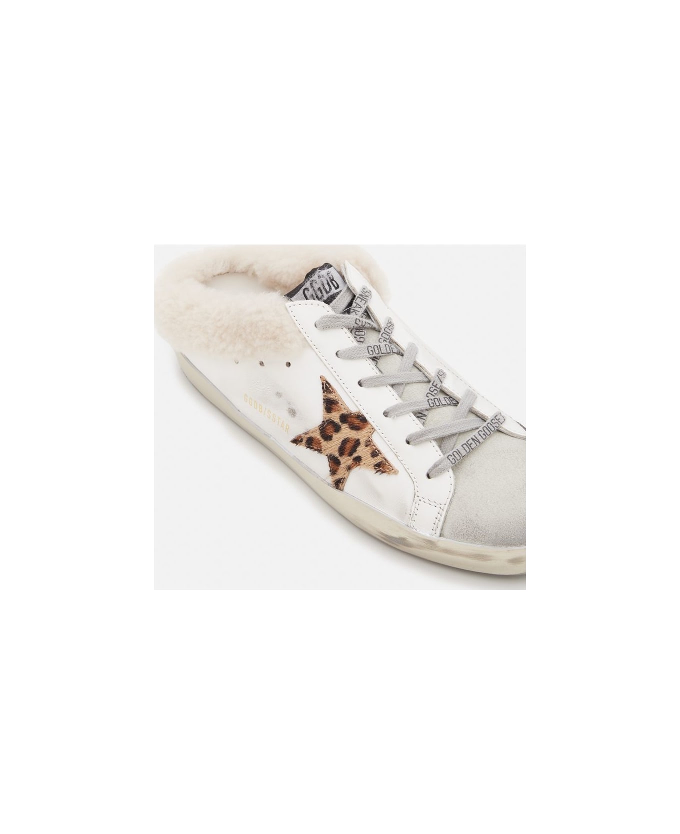 Golden Goose Superstar Leather Sabot - WHITE/BROWN