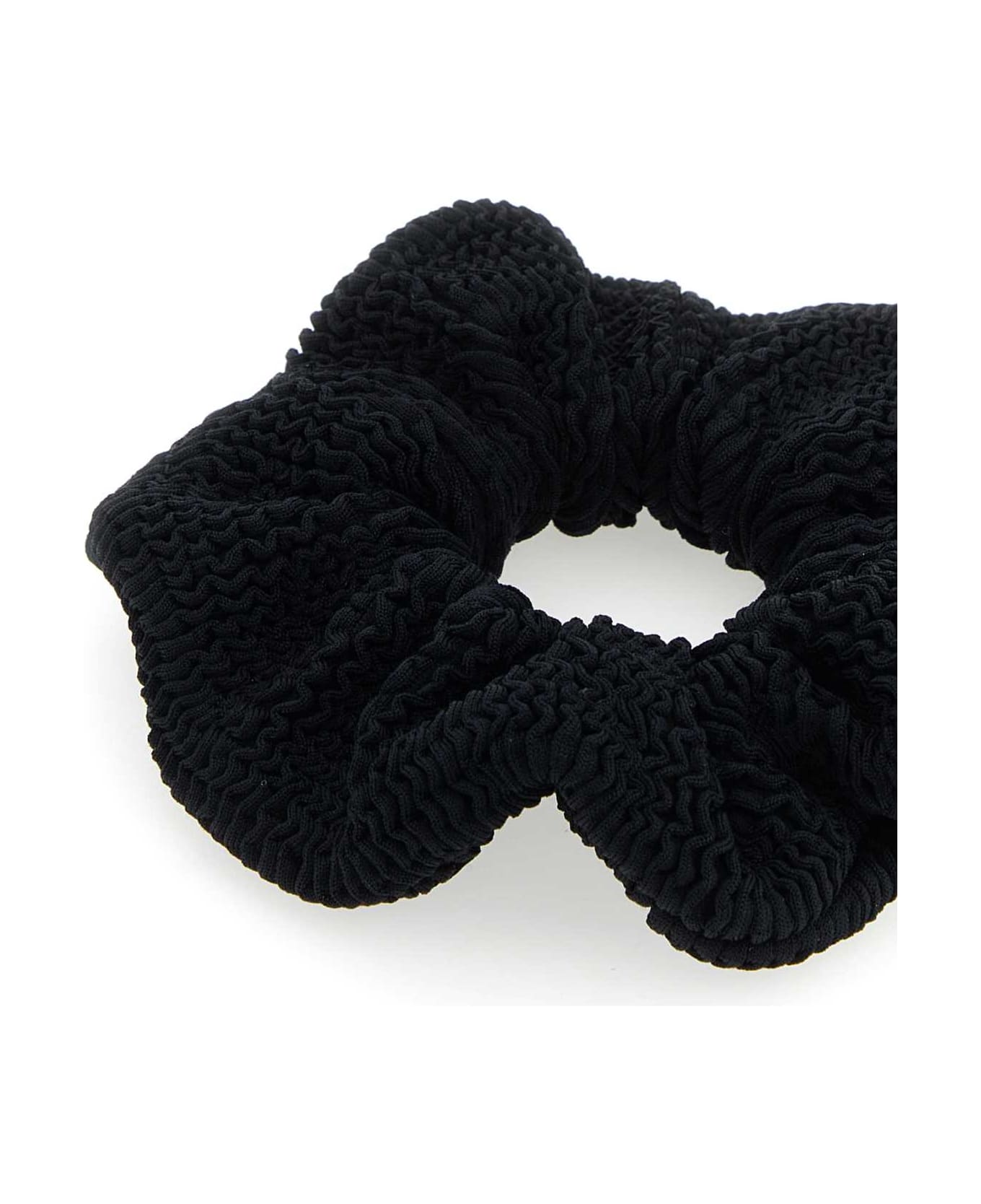Hunza G Black Fabric Scrunchie - BLACK