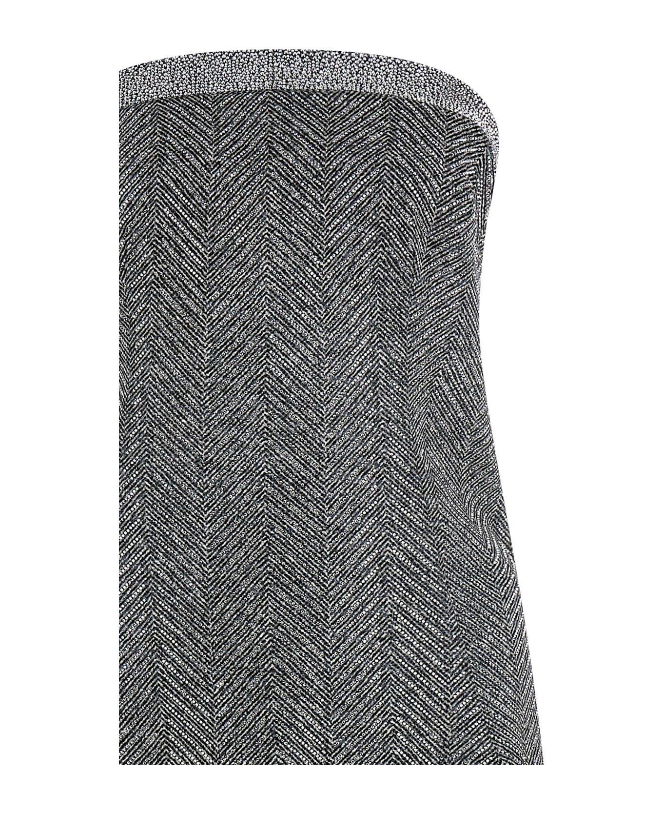 Ermanno Scervino Rhinestone Dress - Gray