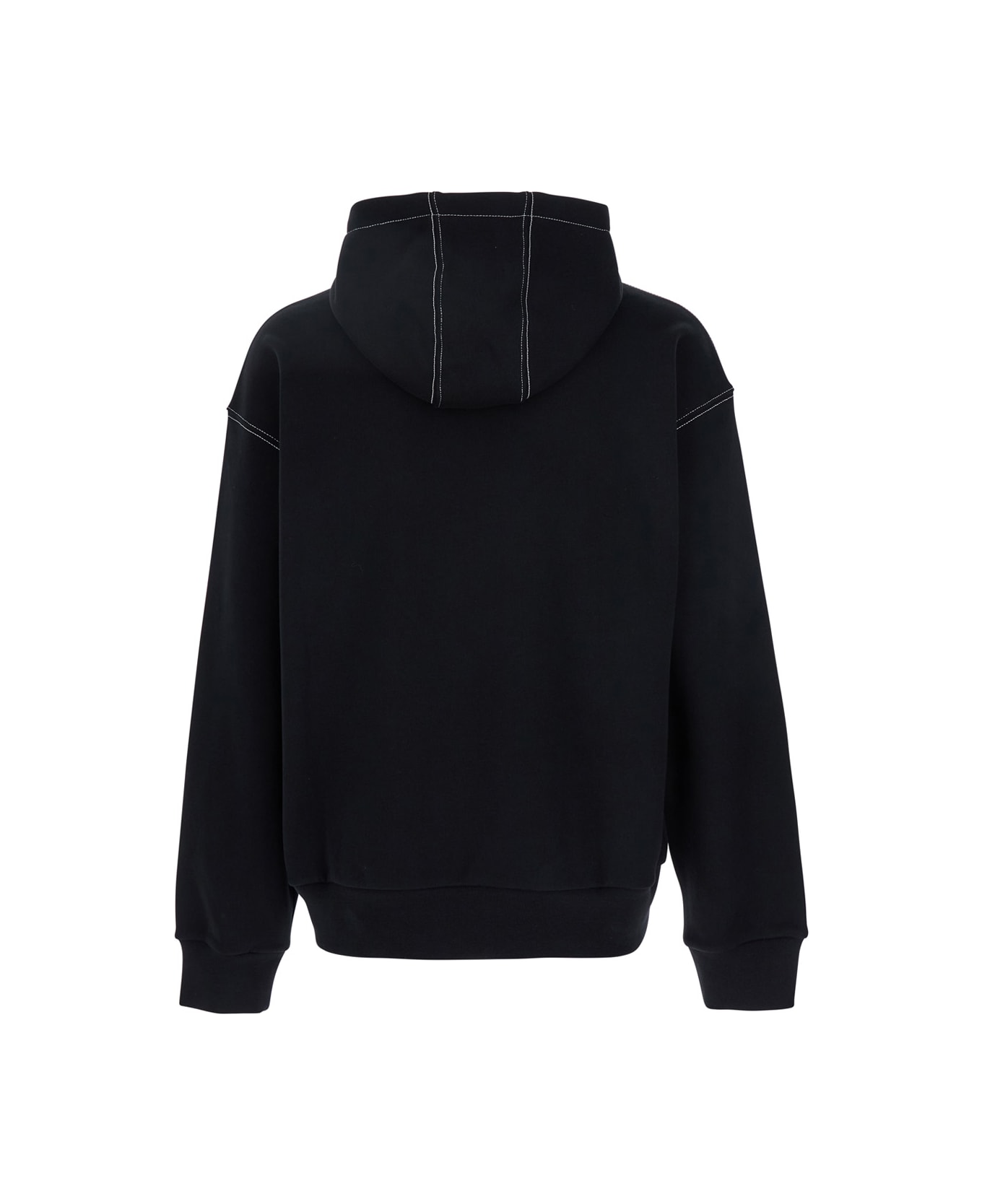 Givenchy Cotton Hoodie - BLACK WHITE