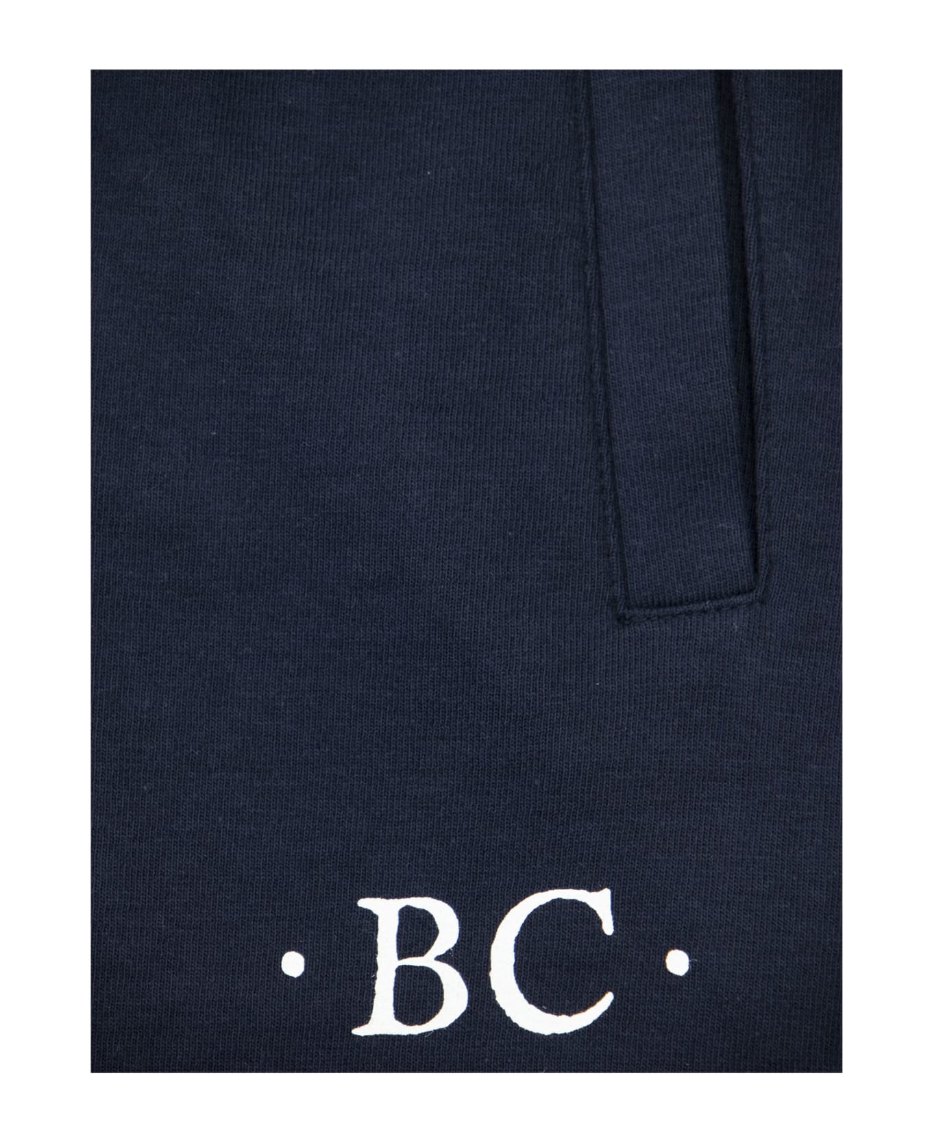 Brunello Cucinelli Techno Cotton French Terry Sweatpants With Badge - Blue