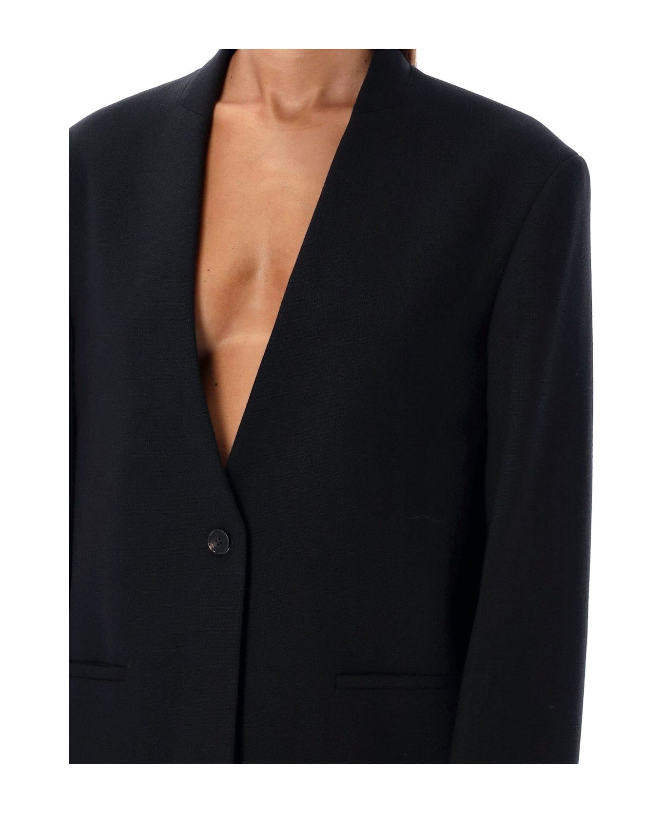 Jil Sander Long-sleeved Tailored Jacket - BLACK