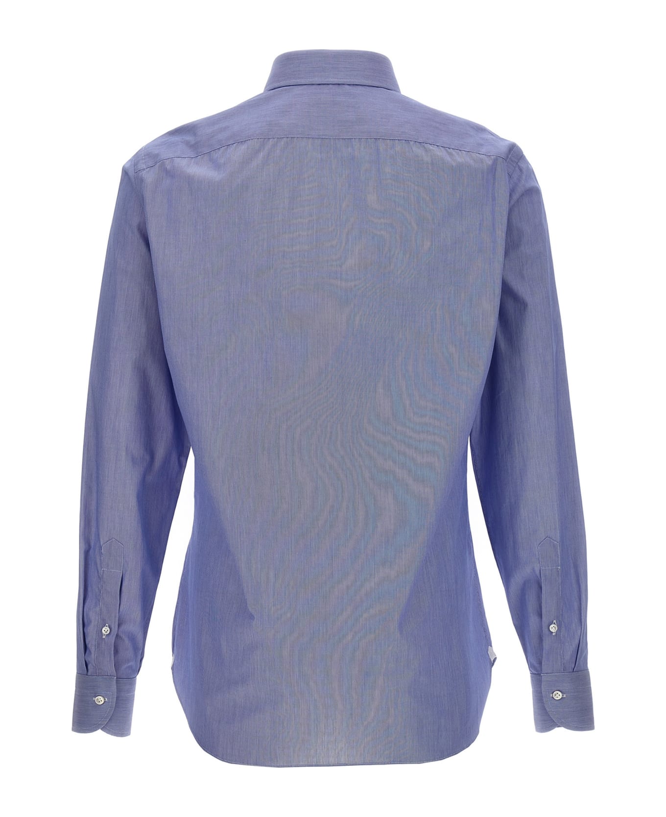 Borriello Napoli 'falso Unito' Cotton Shirt - Light Blue