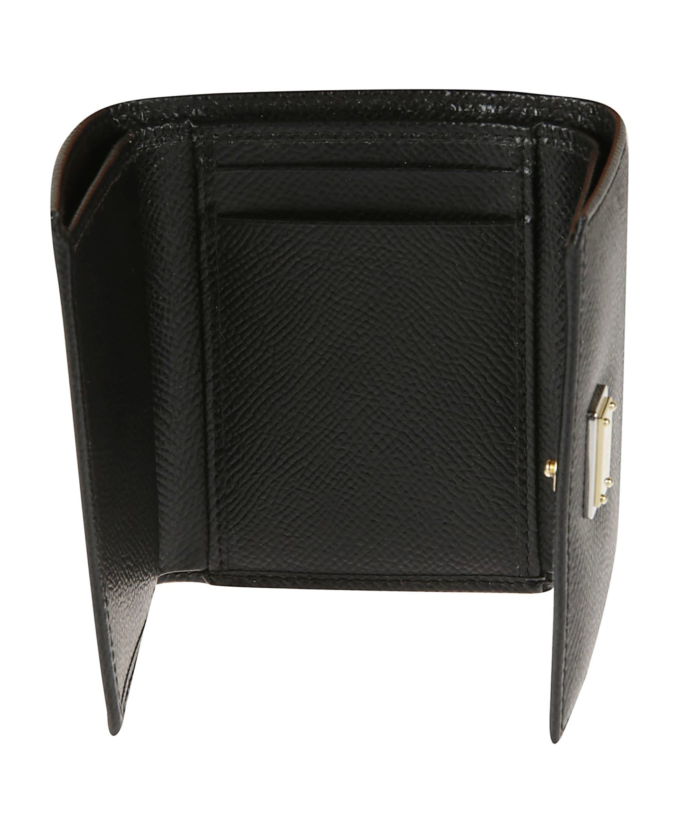 Dolce & Gabbana Logo Plaque Trifold Wallet - Black