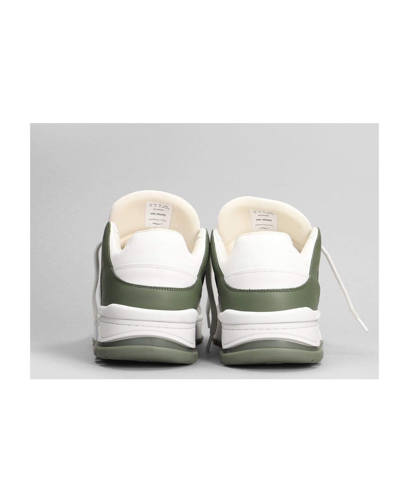 Axel Arigato Area Lo Sneaker Sneakers In White Leather - Verde