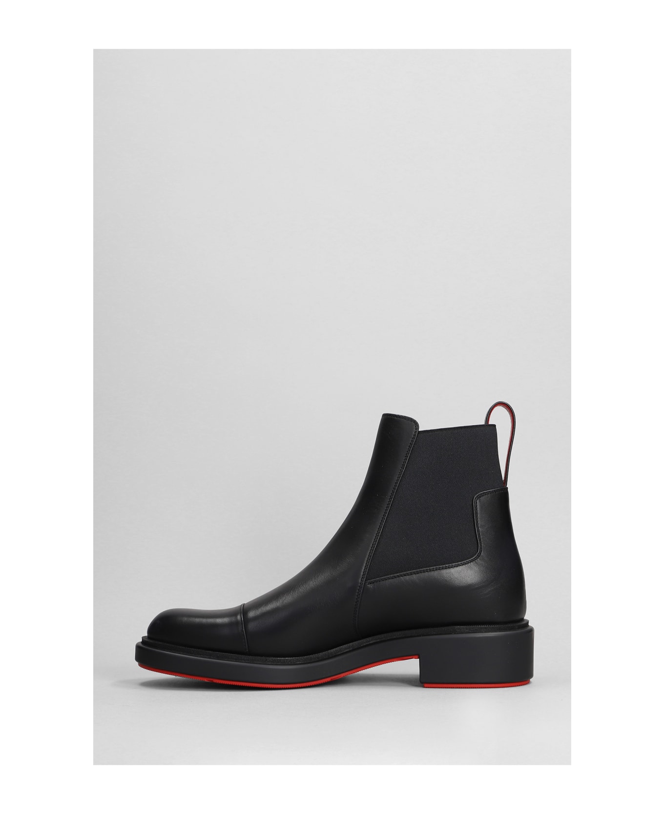 Christian Louboutin Urbino Ankle Boots In Black Leather - black