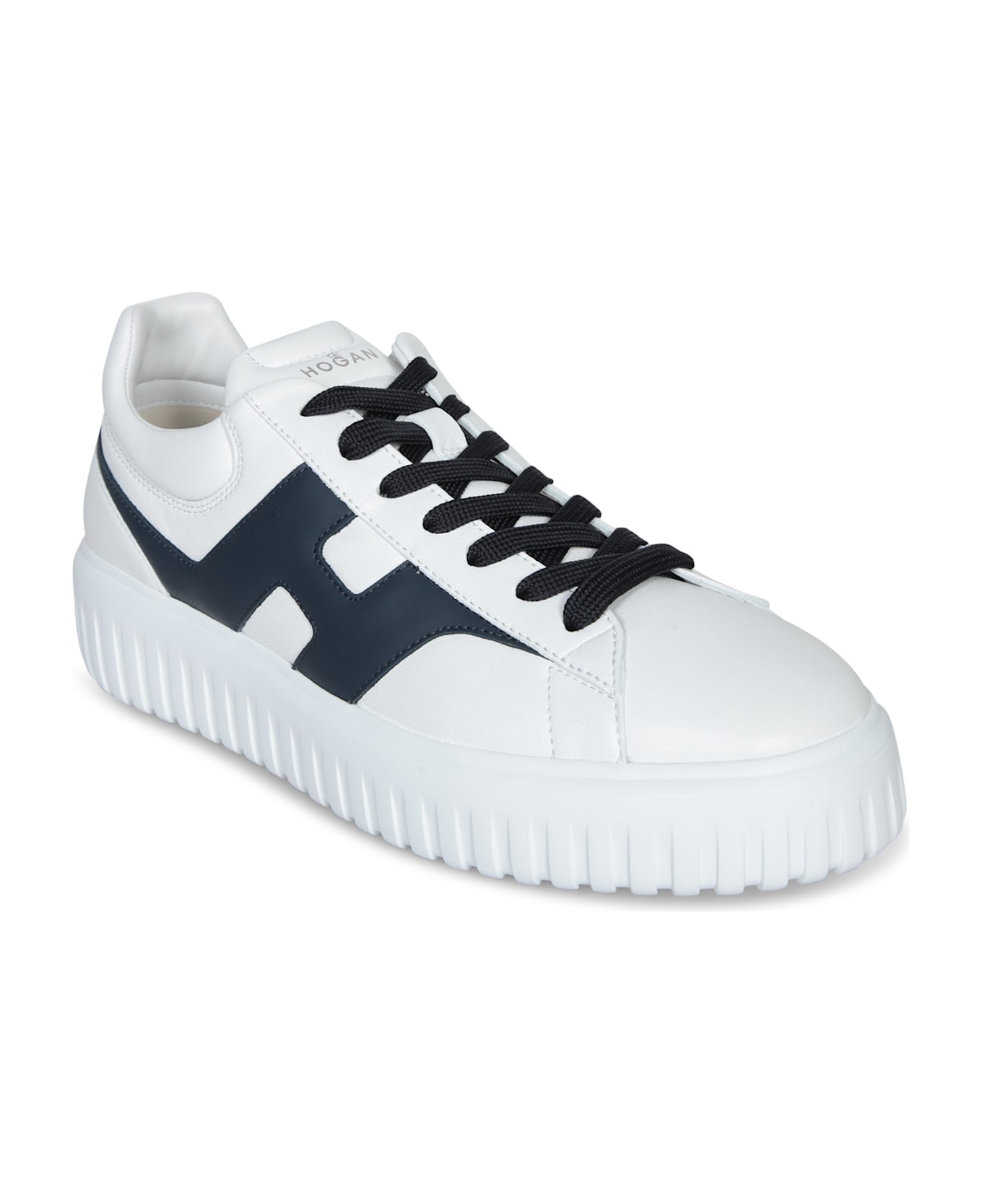 Hogan H-stripes Spezz Blue White Sneakers - White
