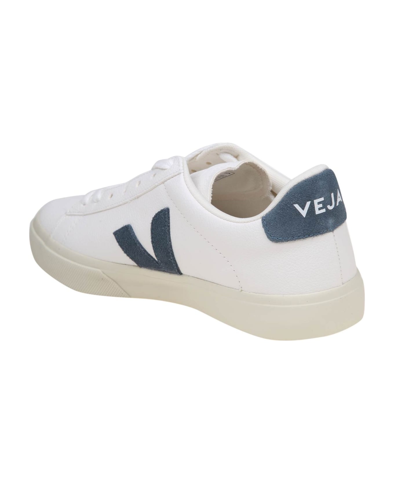 Veja Campo Chromefree In White/blue Leather