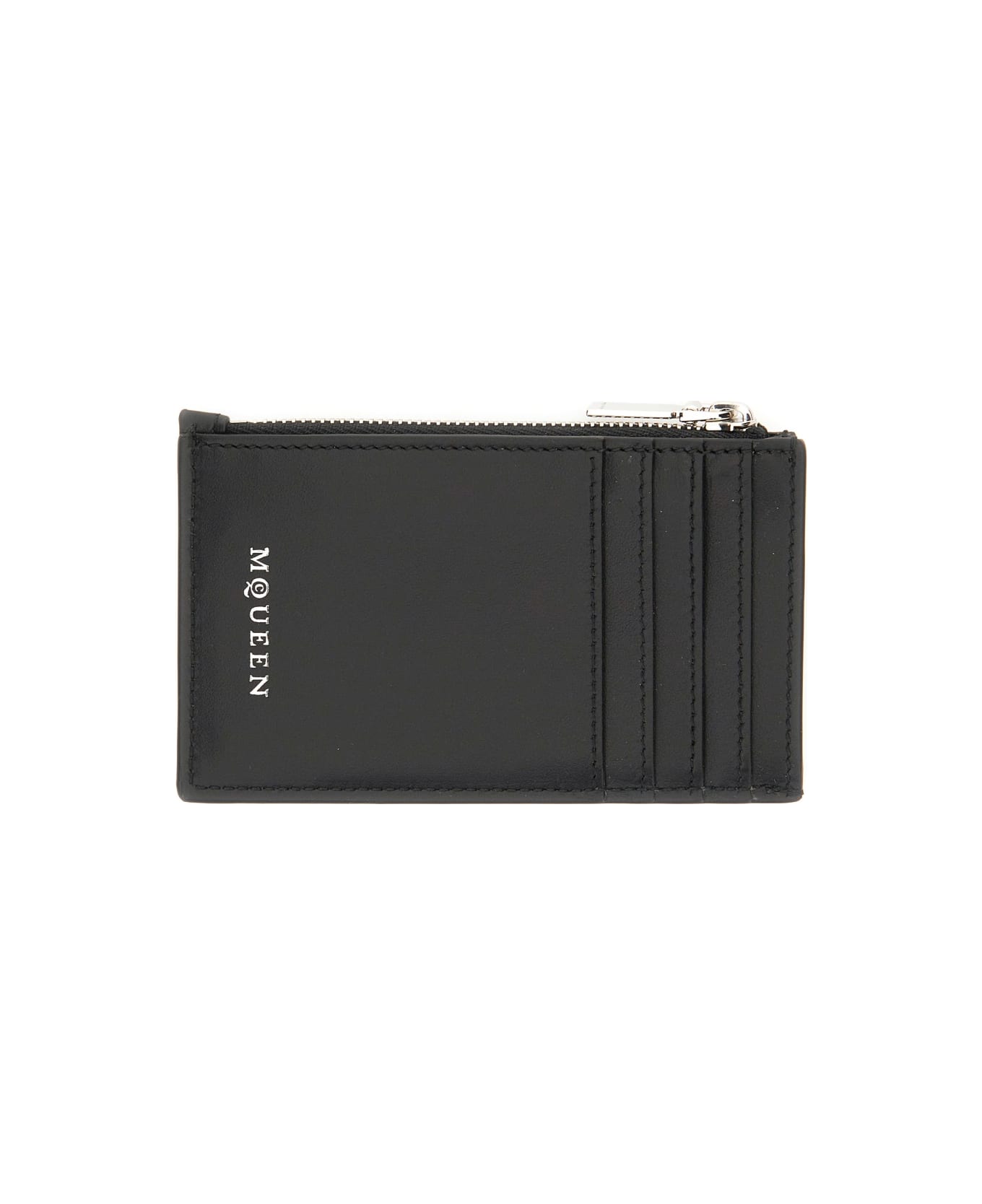 Alexander McQueen Card Holder "skull" - BLACK
