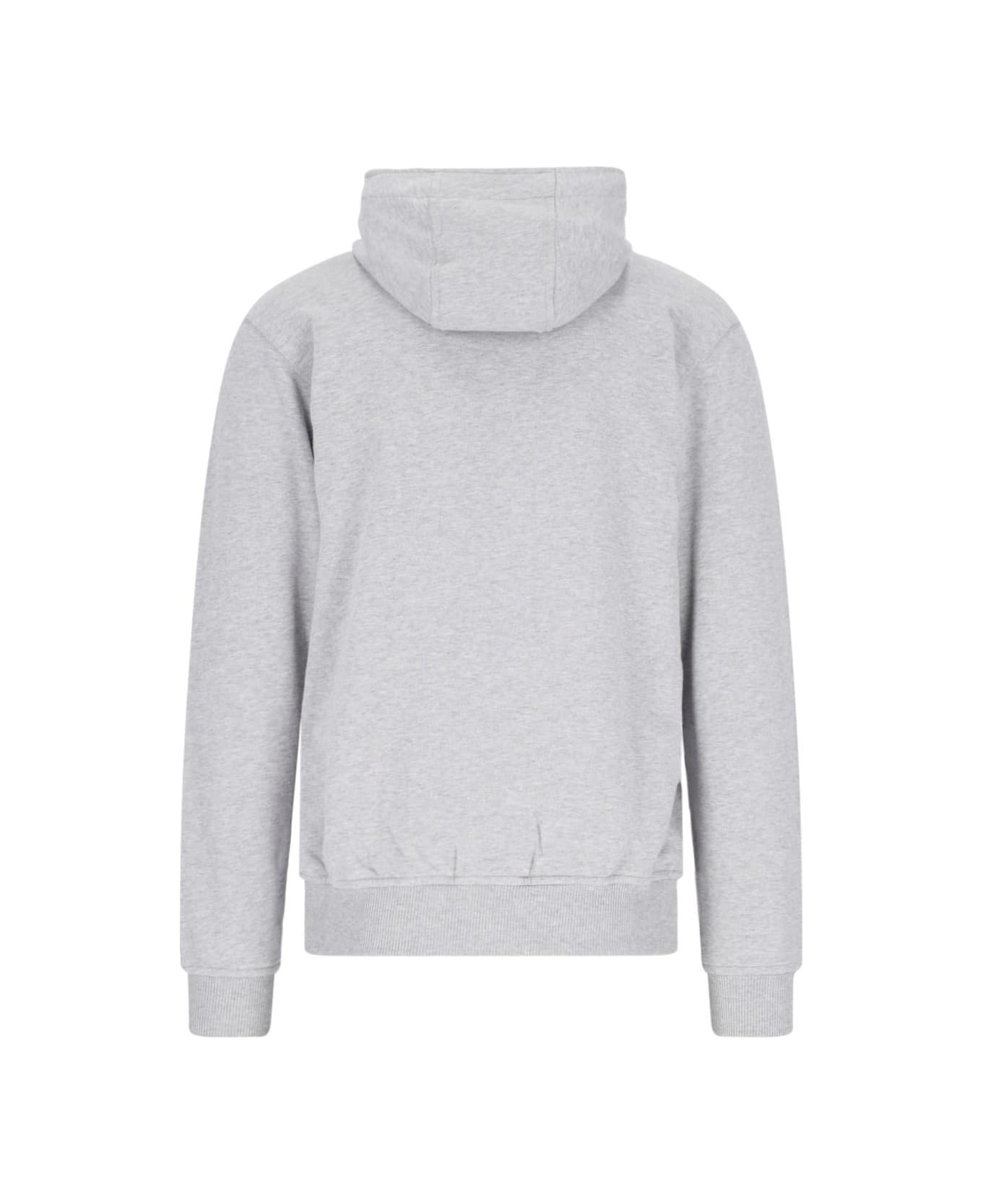 Comme des Garçons Shirt X Lacoste Logo Zip Sweatshirt - Top Grey
