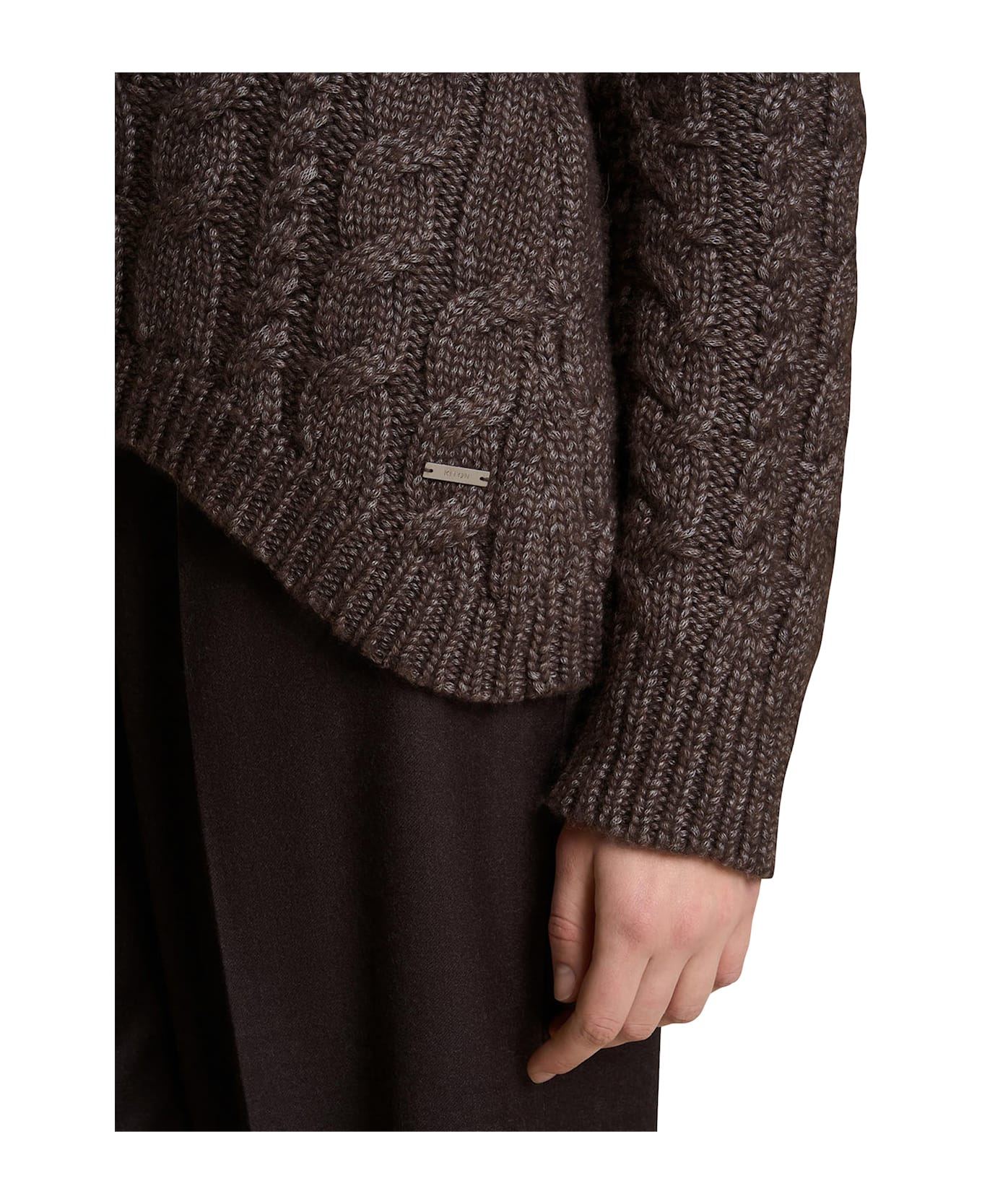 Kiton Sweater Roundneck Cashmere -  BROWN