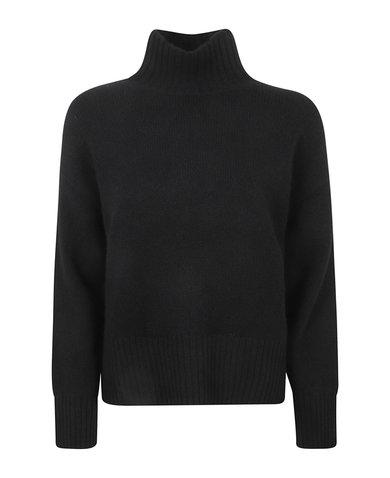 Be You Ribbed Neck Sweater - Black