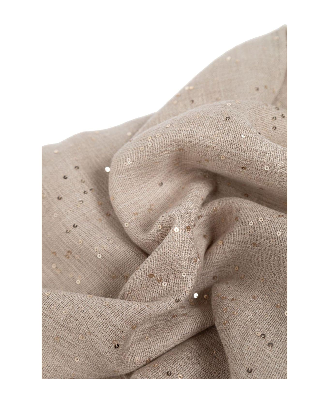Ferragamo Micro Sequins Stole Scarf - NEUTRALS