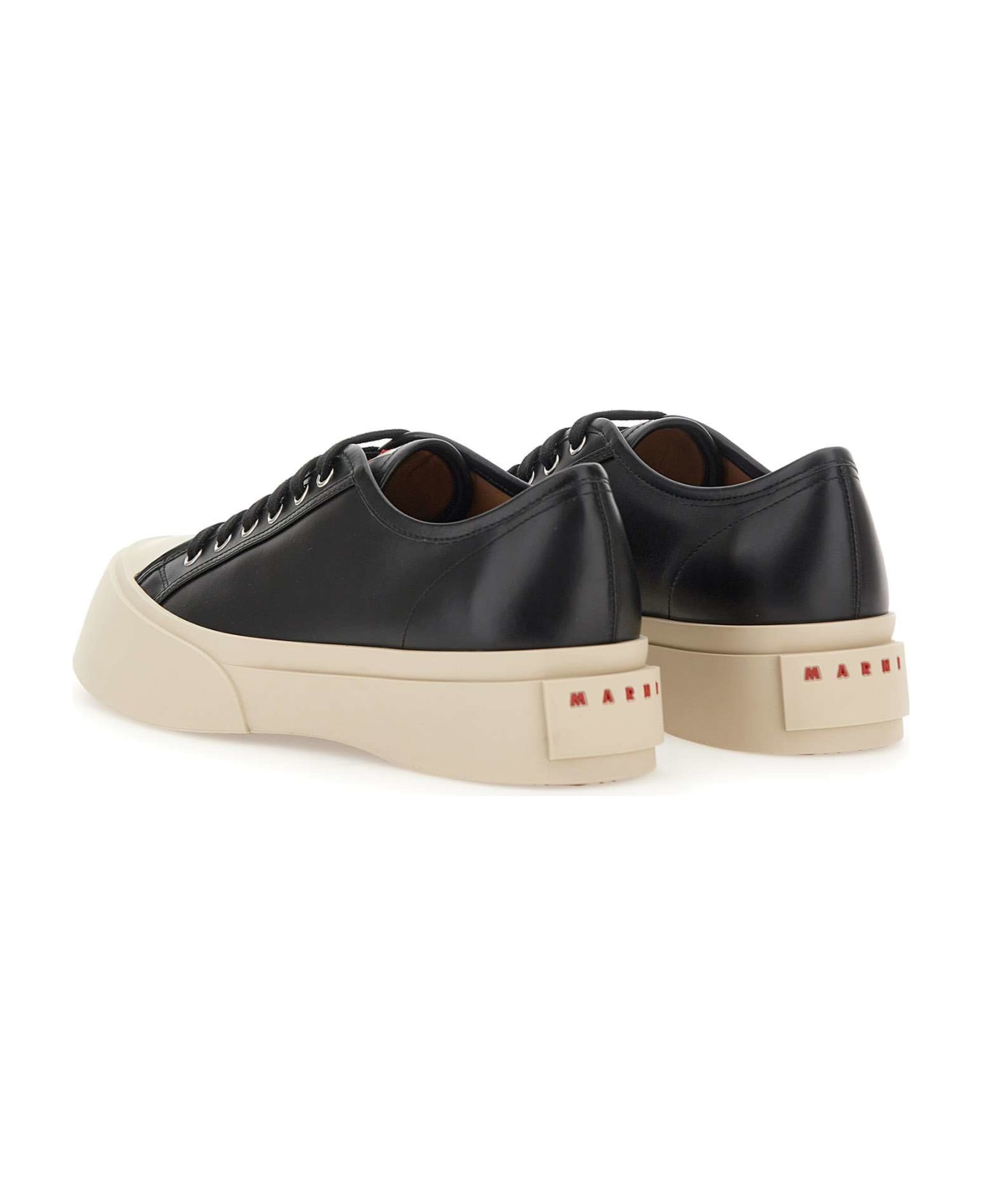 Marni "pablo" Leather Sneakers - BLACK/ Beige