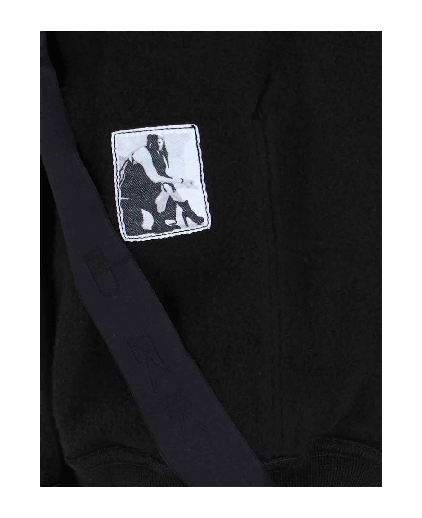 DRKSHDW 'gimp' Tie Zip Sweatshirt - Black  
