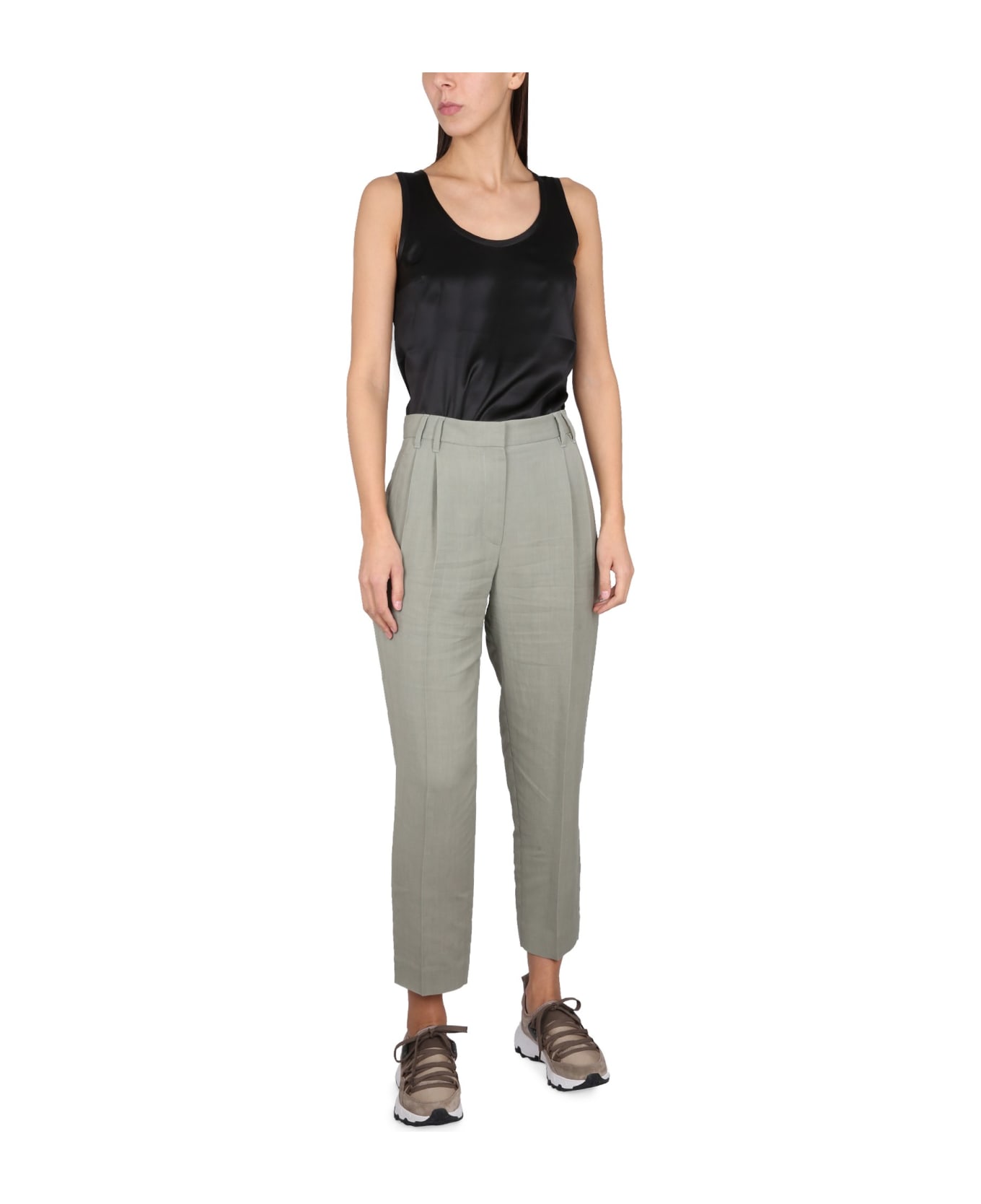 Brunello Cucinelli Silk Top - Black