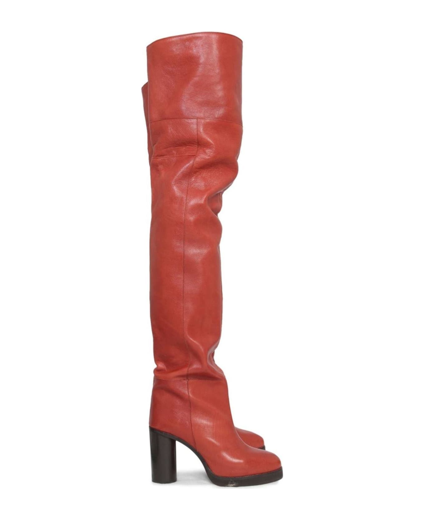 Isabel Marant Block Heel Knee-high Boots - BROWN ブーツ