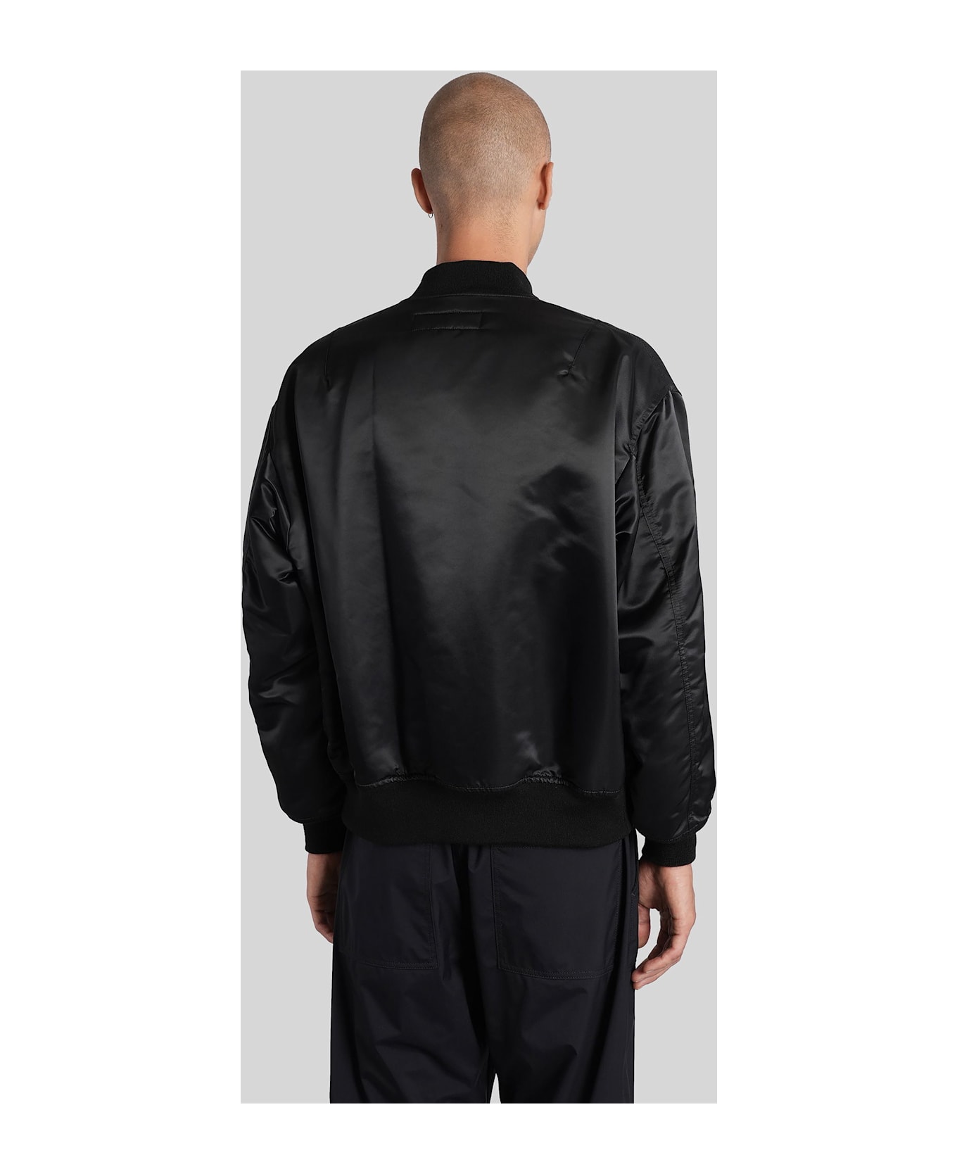 Comme des Garçons Homme Bomber Jacket In Black Nylon - black